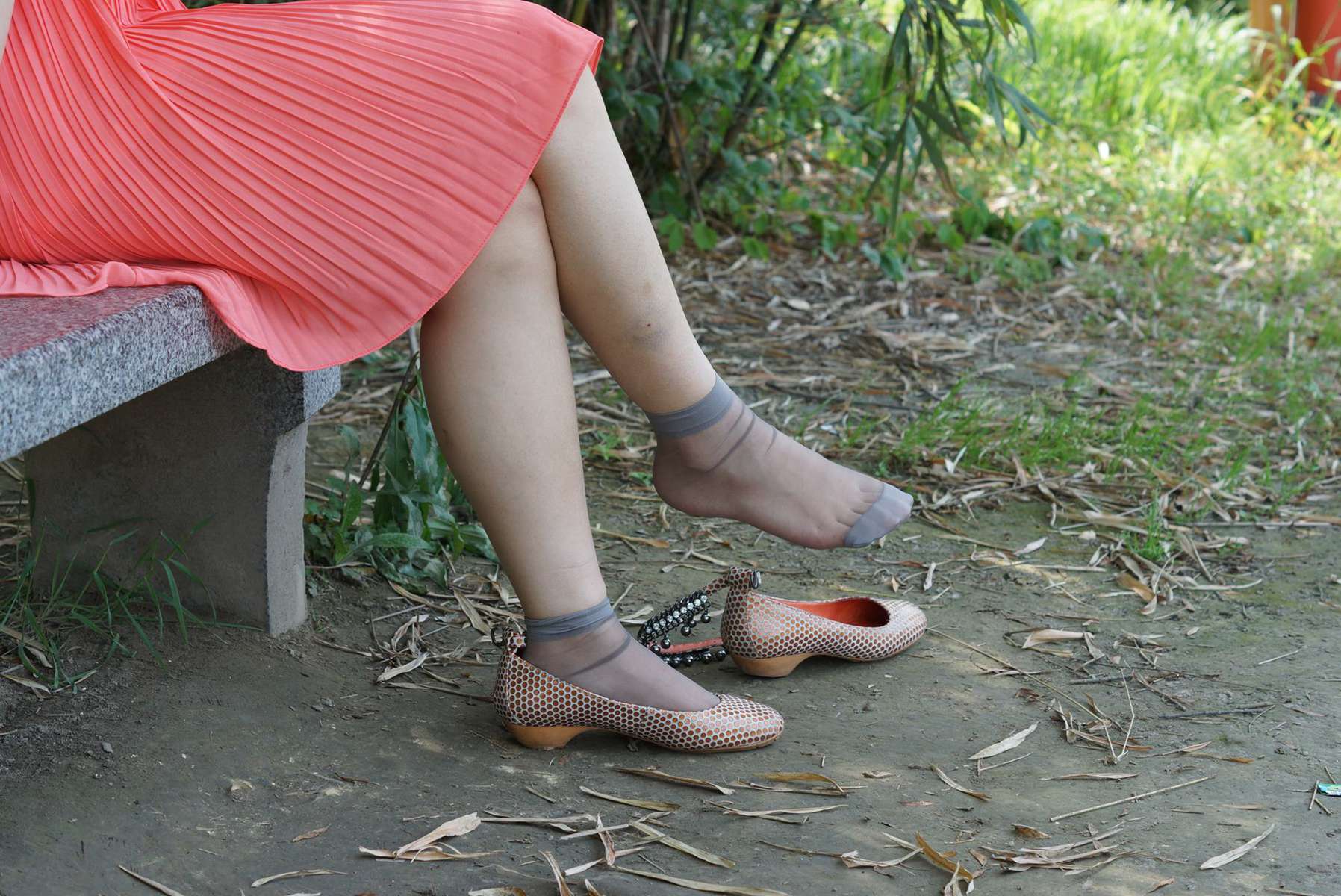 图片[12]-自由摄影 No.326 静静 水晶灰丝挑鞋 [65P] – 速更版-美库