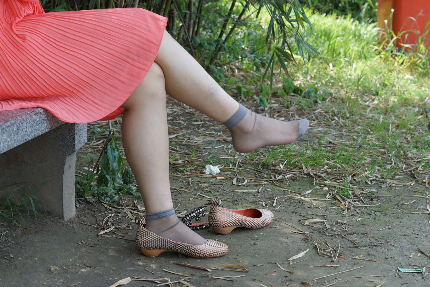 图片[13]-自由摄影 No.326 静静 水晶灰丝挑鞋 [65P] – 速更版-美库