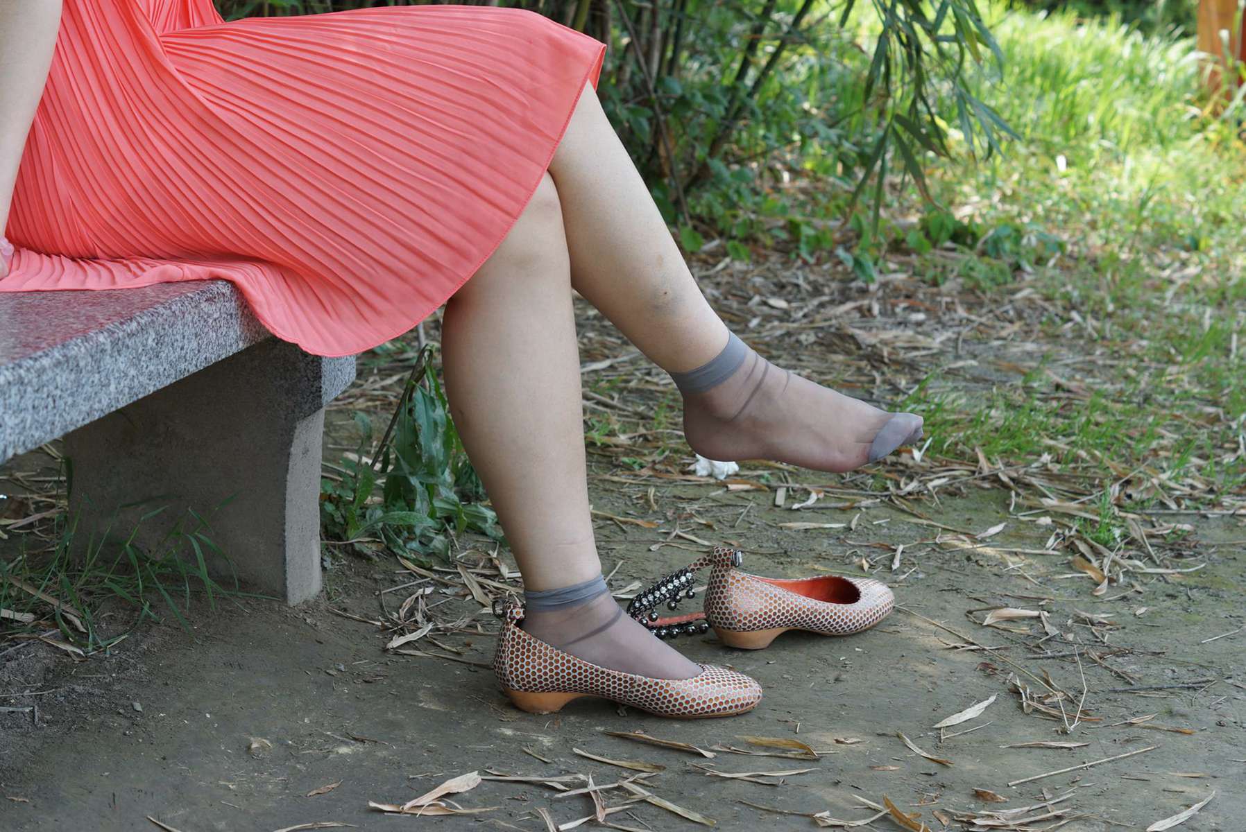 图片[14]-自由摄影 No.326 静静 水晶灰丝挑鞋 [65P] – 速更版-美库