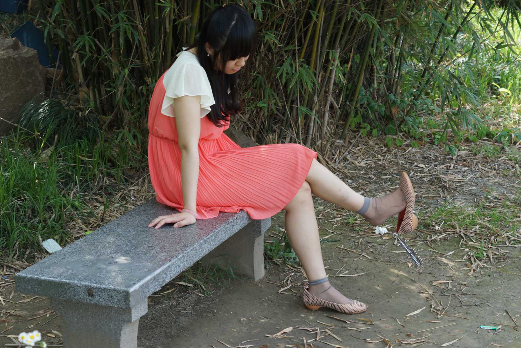 图片[19]-自由摄影 No.326 静静 水晶灰丝挑鞋 [65P] – 速更版-美库