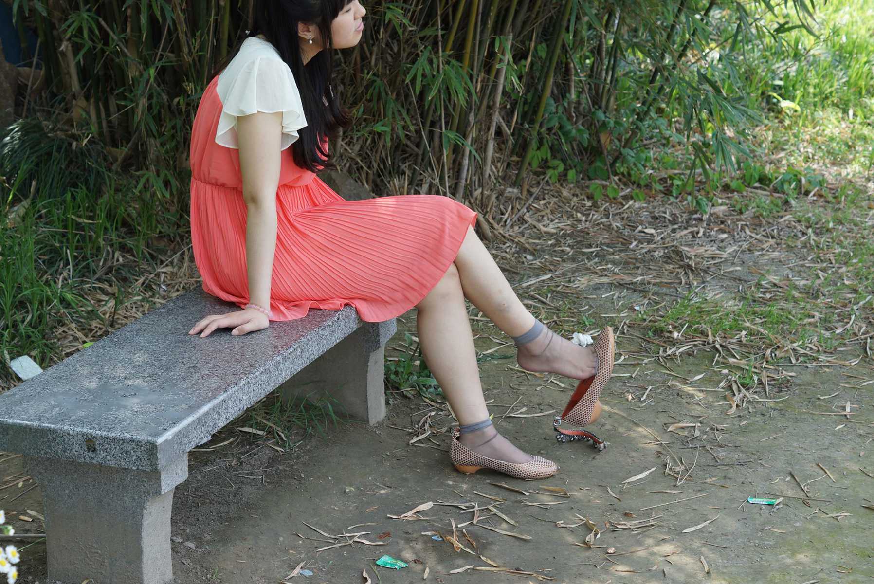 图片[20]-自由摄影 No.326 静静 水晶灰丝挑鞋 [65P] – 速更版-美库