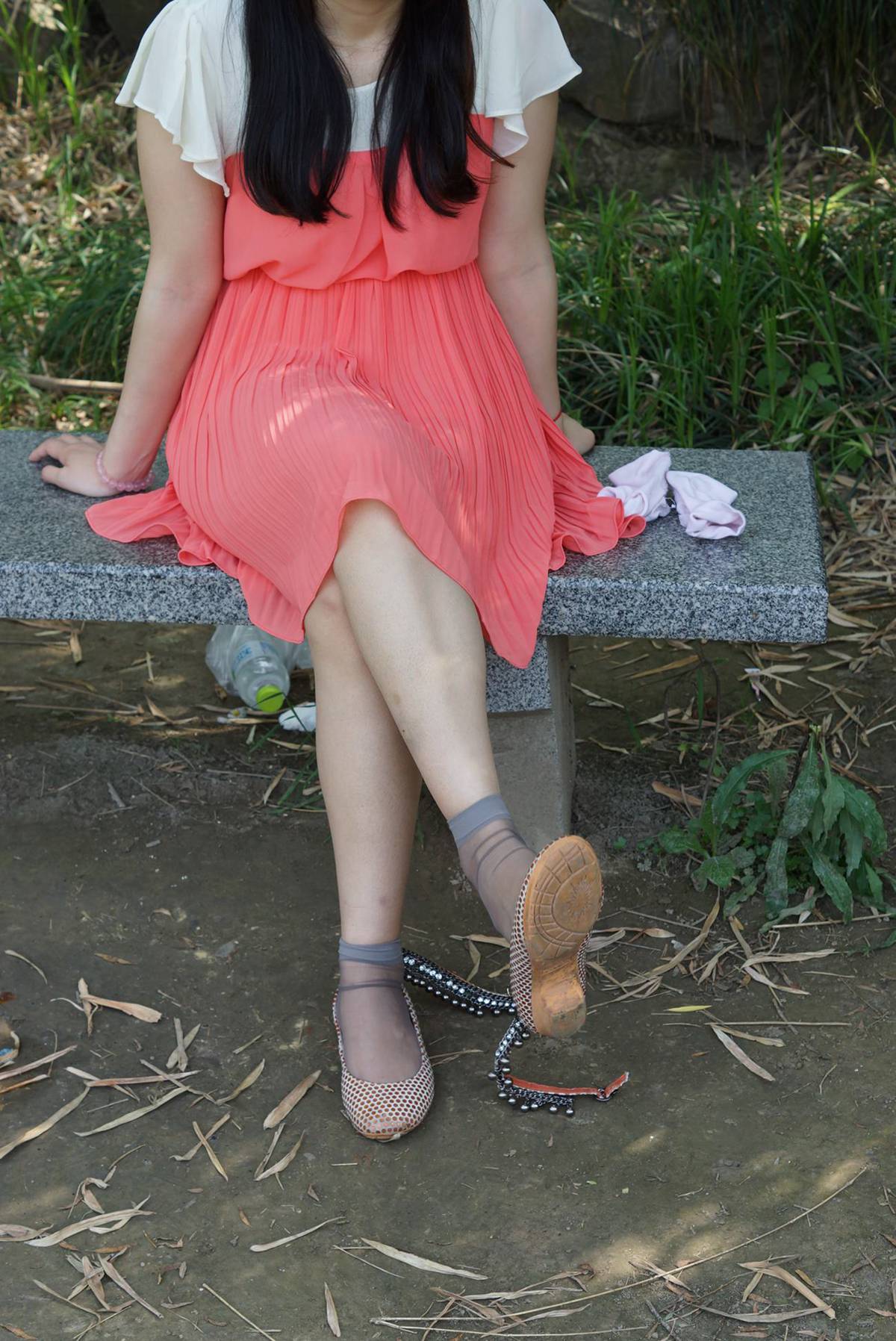 图片[21]-自由摄影 No.326 静静 水晶灰丝挑鞋 [65P] – 速更版-美库