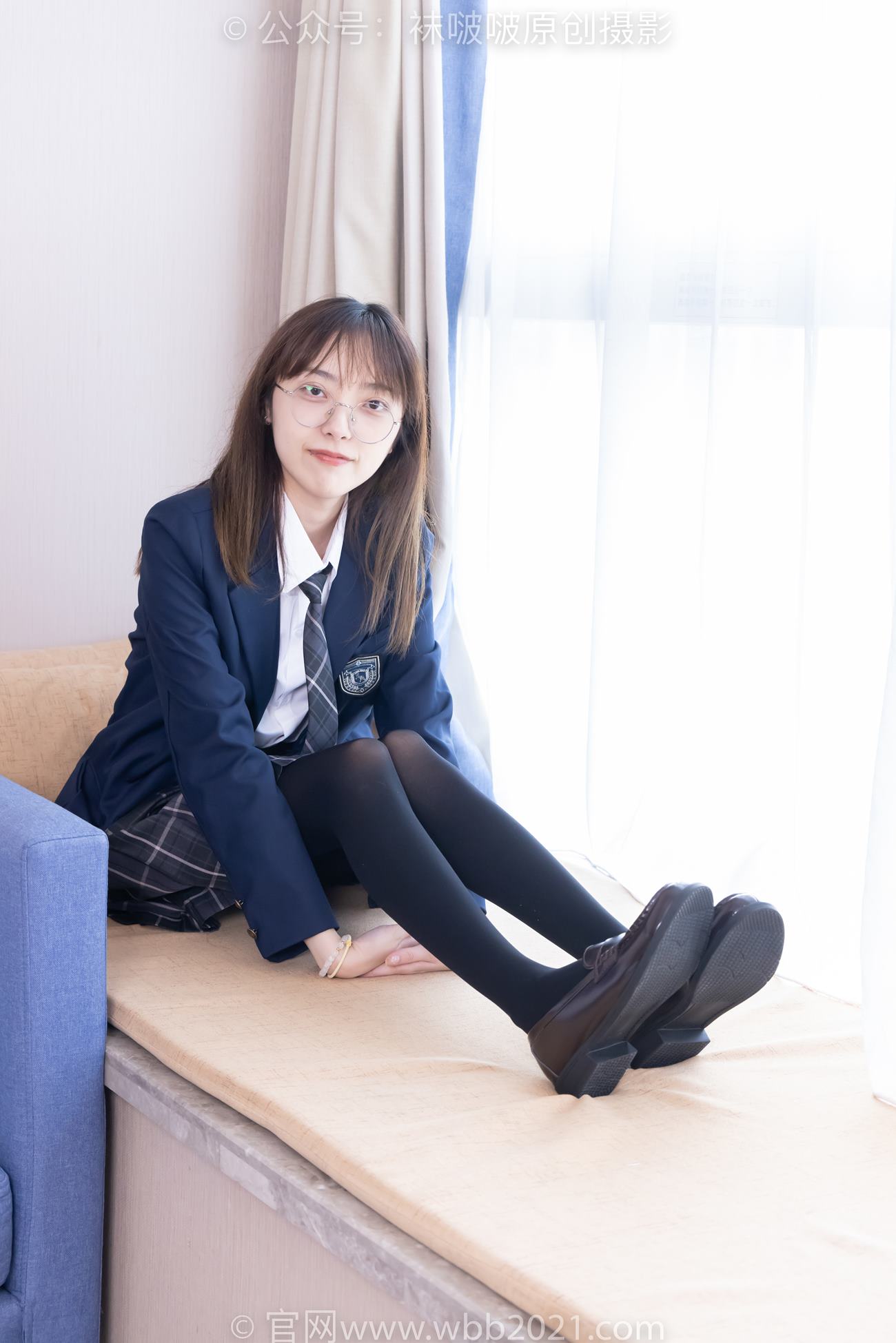 图片[43]-[BoBoSocks袜啵啵]NO.432 稚予-皮鞋、厚黑丝、jk制服[162P] – 速更版-美库