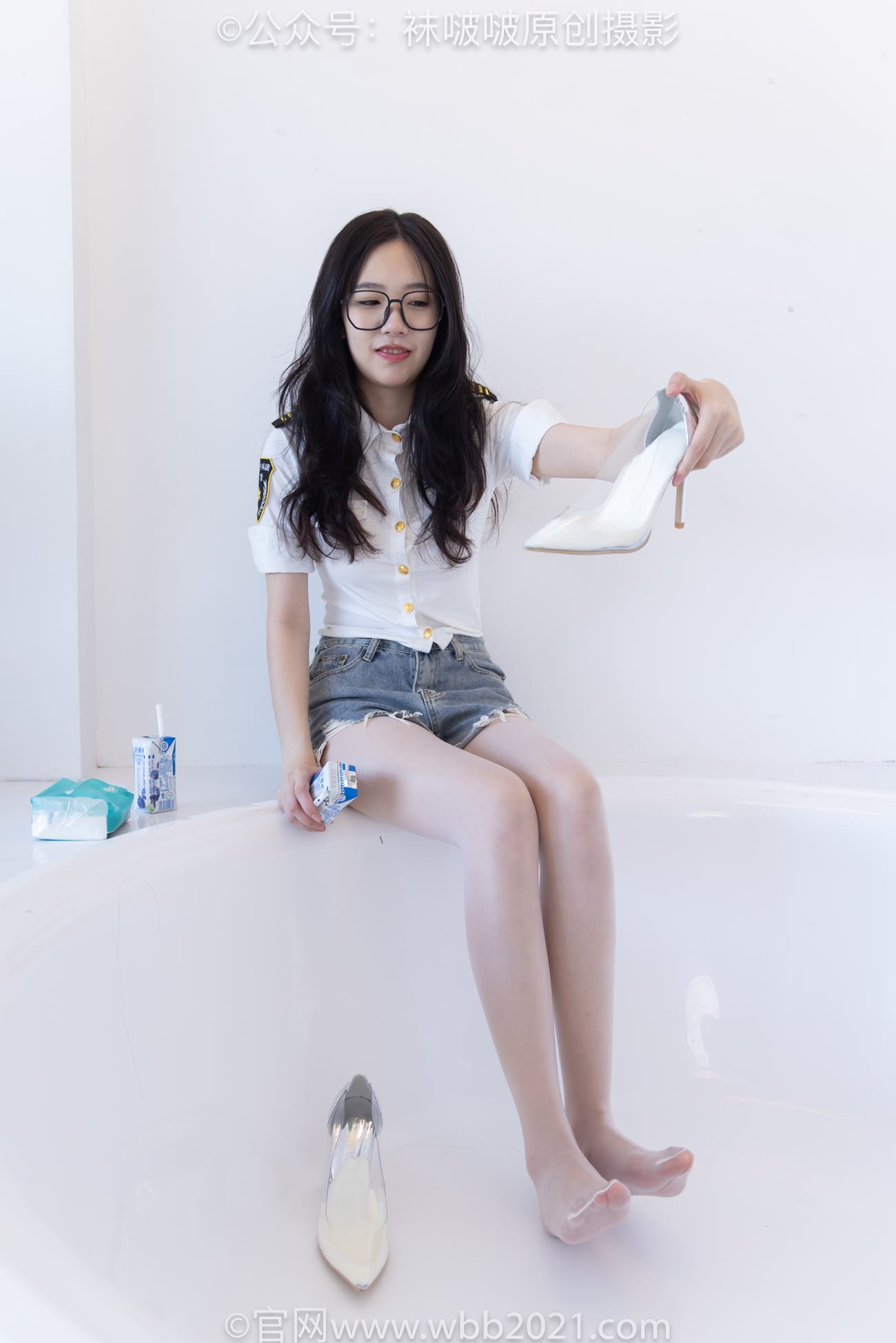 图片[102]-[BoBoSocks袜啵啵]NO.433 小甜豆-透明高跟、白丝、穿鞋往鞋里倒酸奶[114P] – 速更版-美库