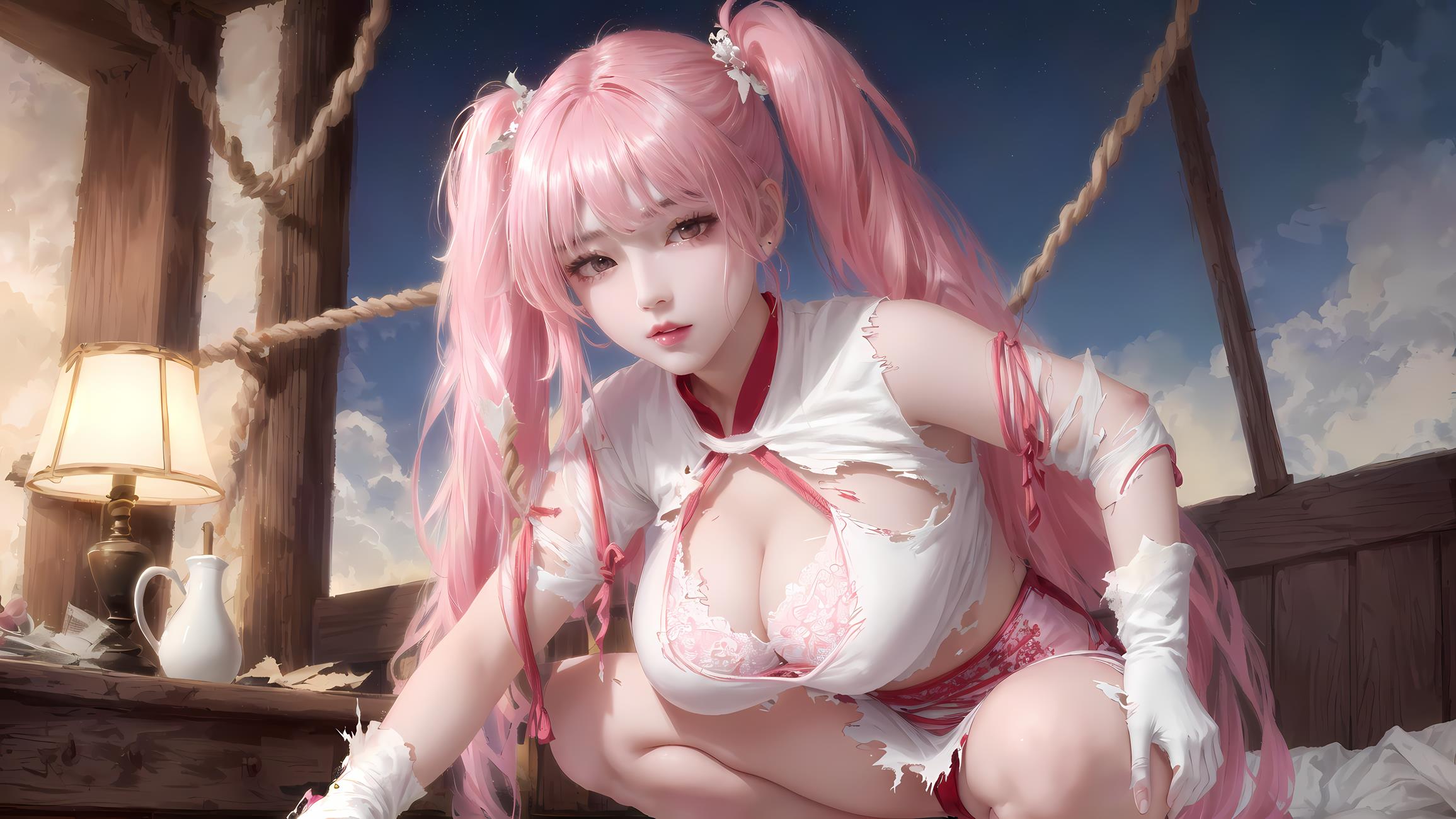 AI绘画 409 粉色妹[67P] - 速更版-艺库