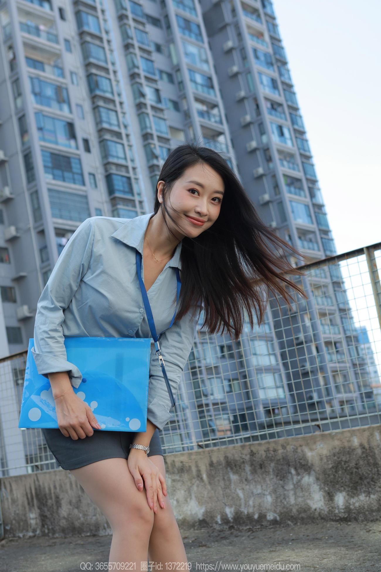 图片[14]-[IESS异思趣向] 2024.10.29 丝享家1884：小婕《蓝衣OL（上）》[58P] – 速更版-美库