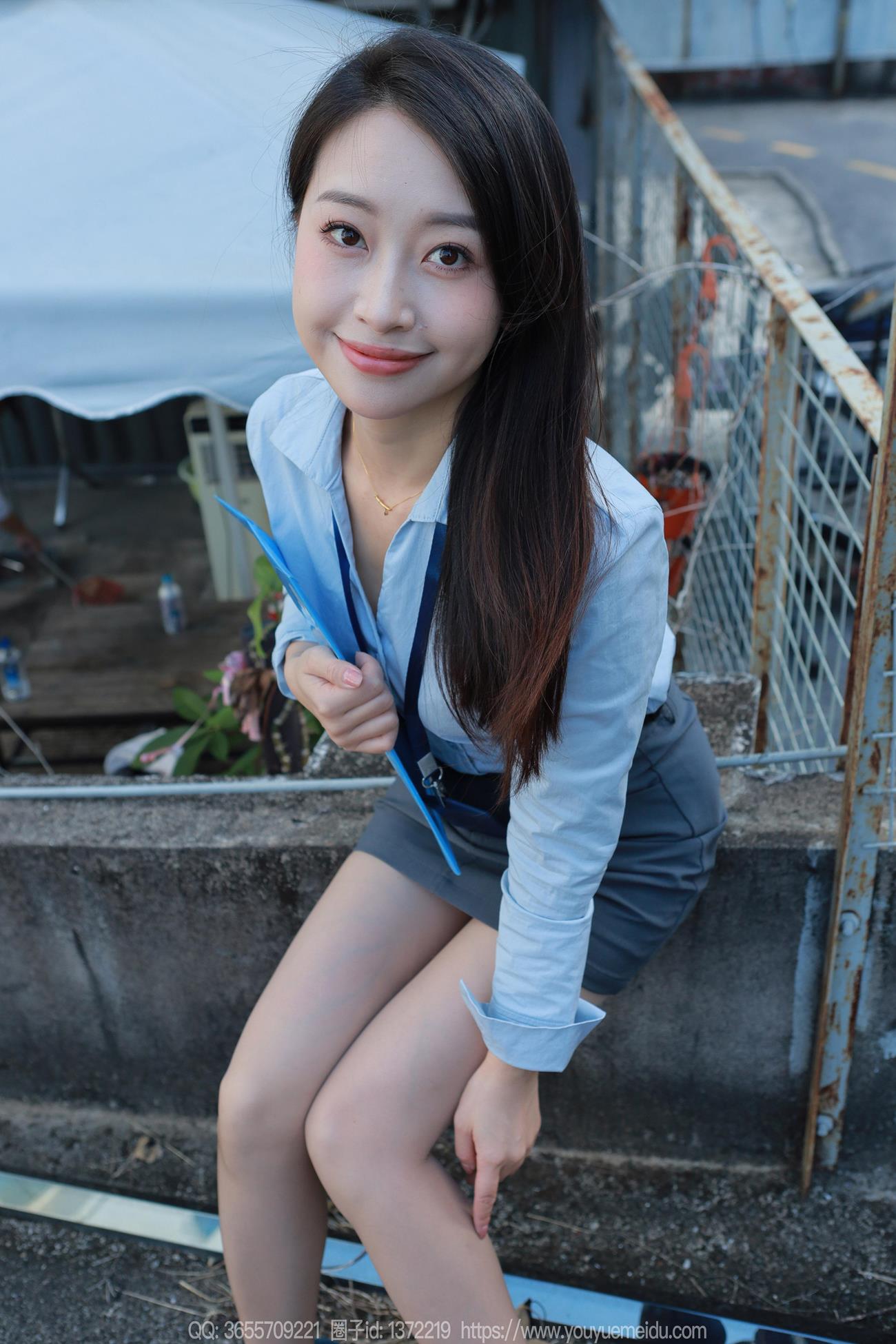 图片[44]-[IESS异思趣向] 2024.10.29 丝享家1884：小婕《蓝衣OL（上）》[58P] – 速更版-美库