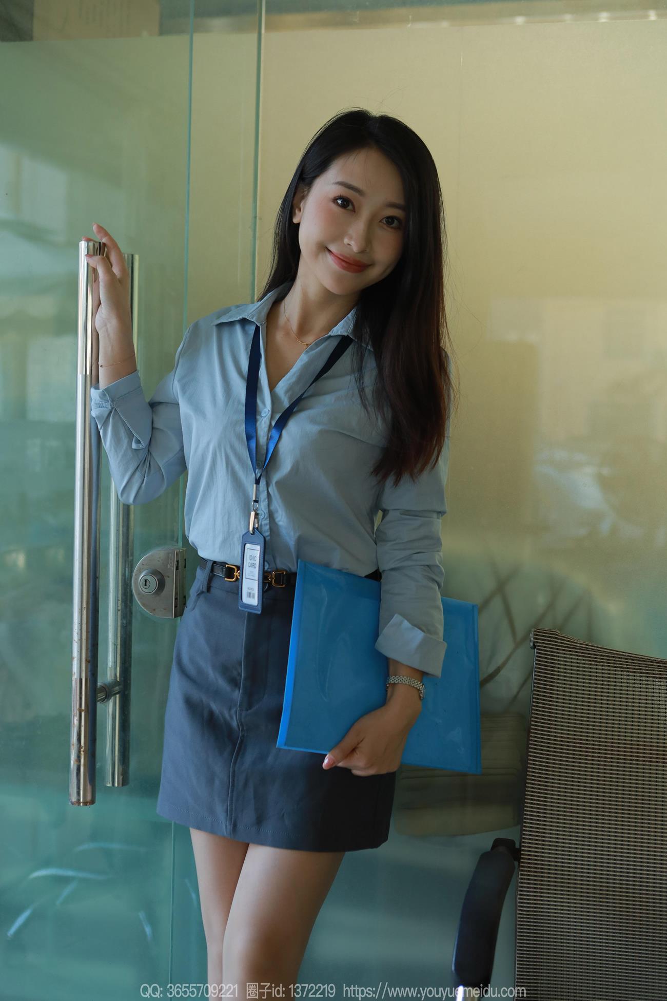 图片[50]-[IESS异思趣向] 2024.11.01 丝享家1887：小婕《蓝色OL（下）》[77P] – 速更版-美库