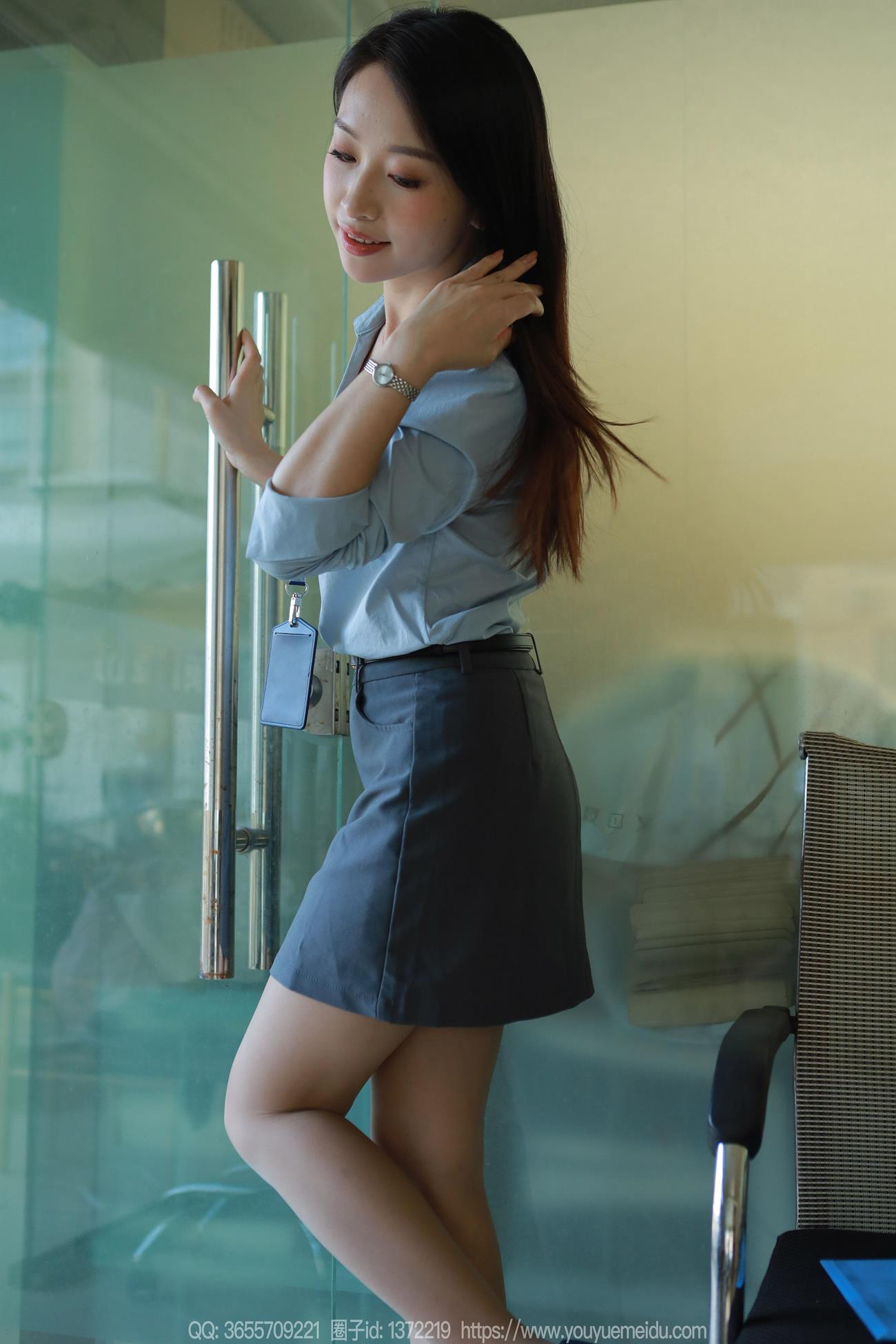 图片[77]-[IESS异思趣向] 2024.11.01 丝享家1887：小婕《蓝色OL（下）》[77P] – 速更版-美库