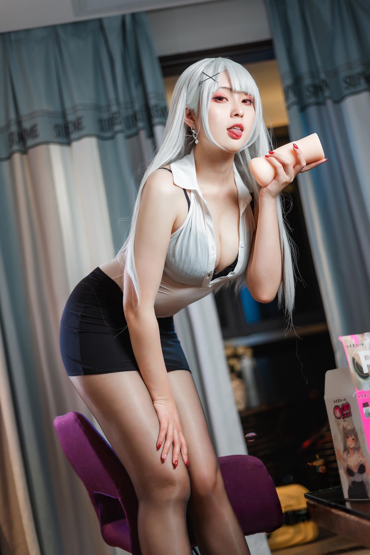 图片[14]-Natsuko夏夏子  – OL灰机杯[17P] – 速更版-美库