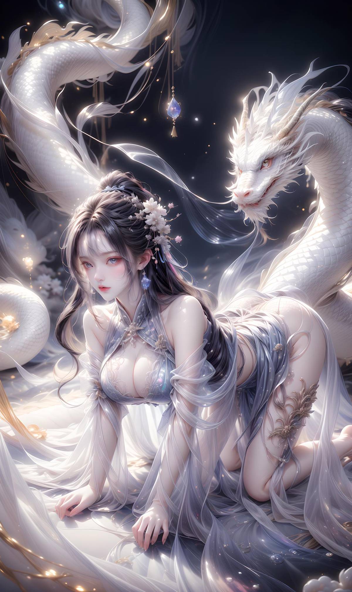 图片[14]-AI绘画 428 白龙和少女[70P] – 速更版-美库