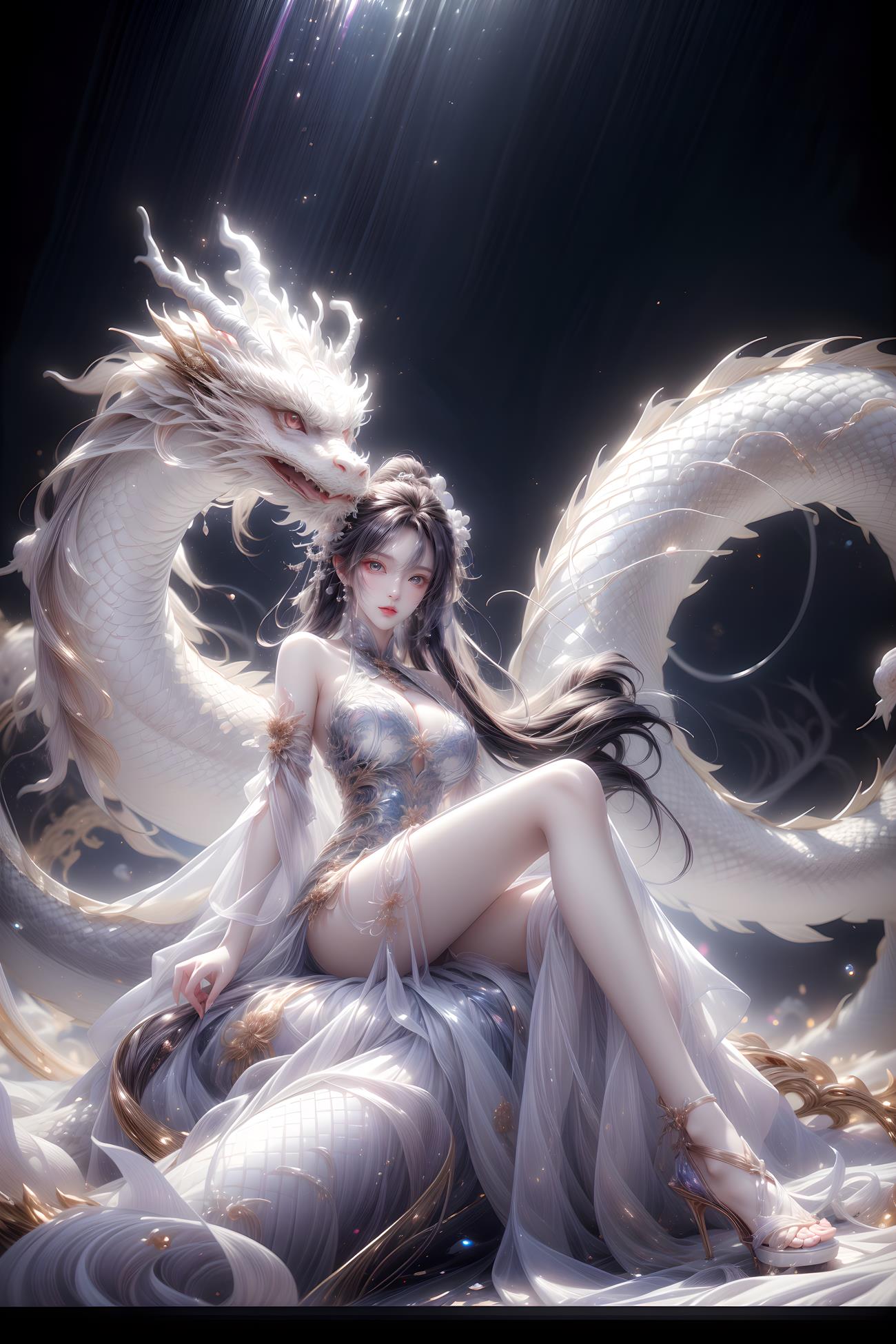 图片[15]-AI绘画 428 白龙和少女[70P] – 速更版-美库