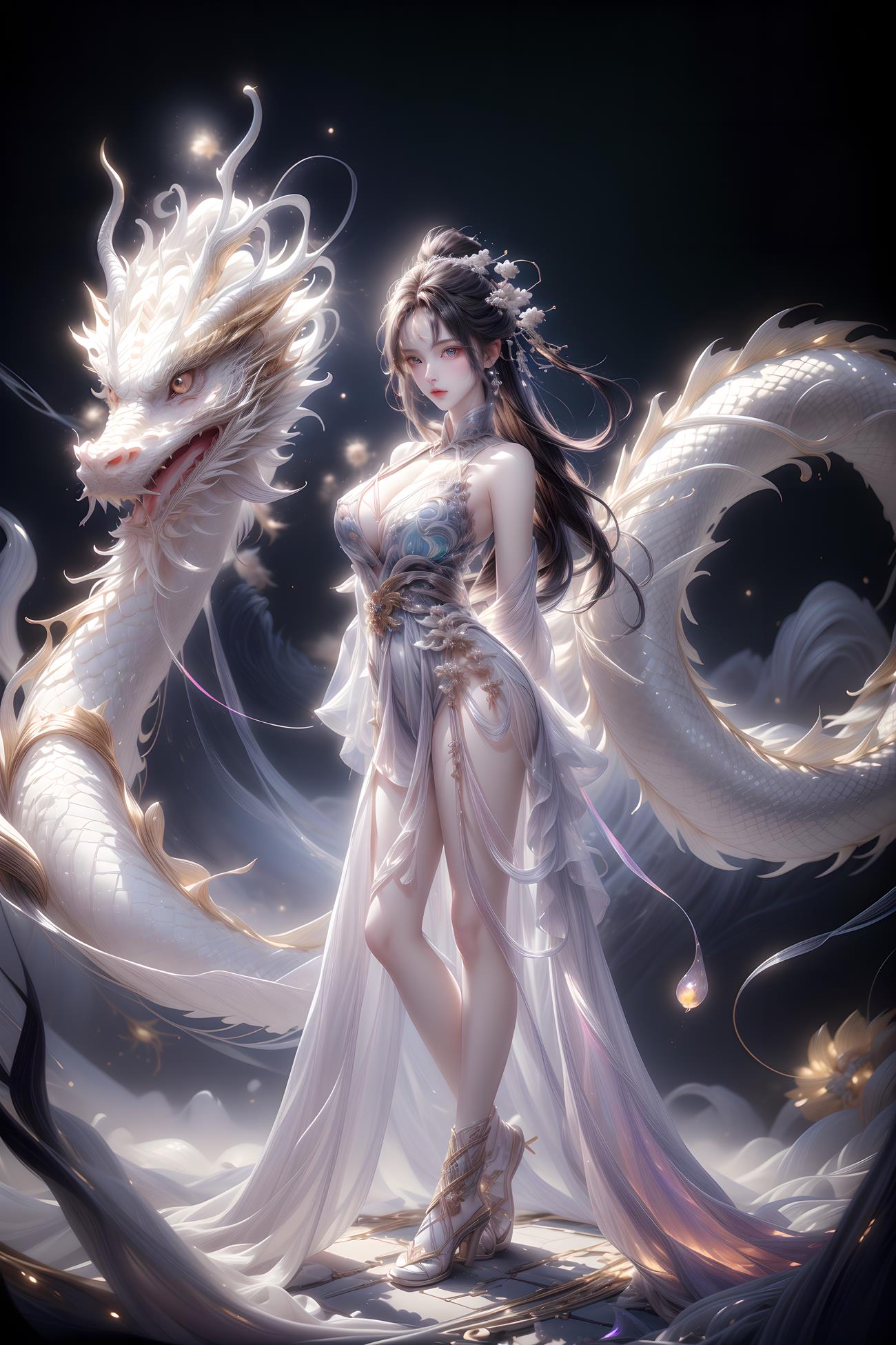 图片[19]-AI绘画 428 白龙和少女[70P] – 速更版-美库