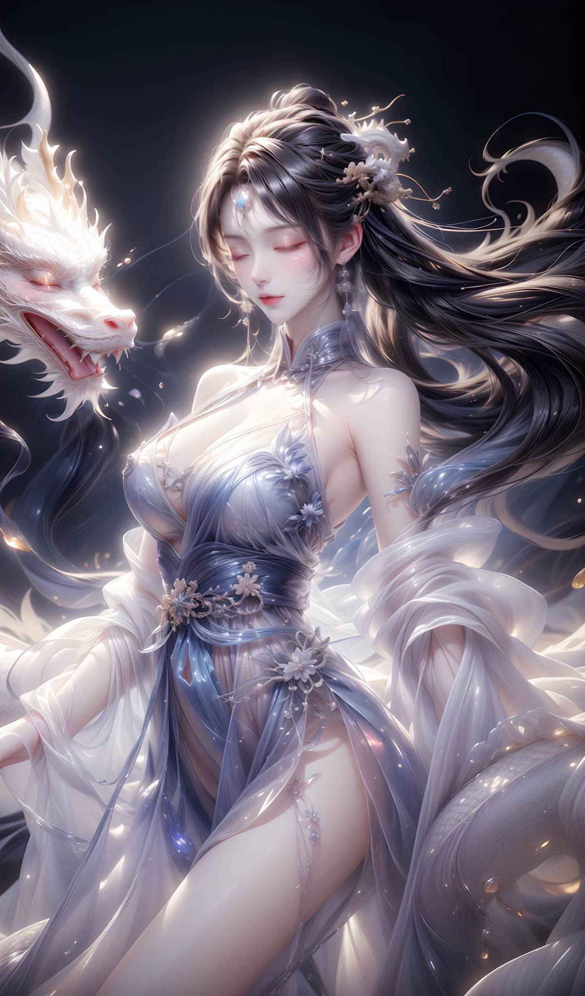 图片[21]-AI绘画 428 白龙和少女[70P] – 速更版-美库