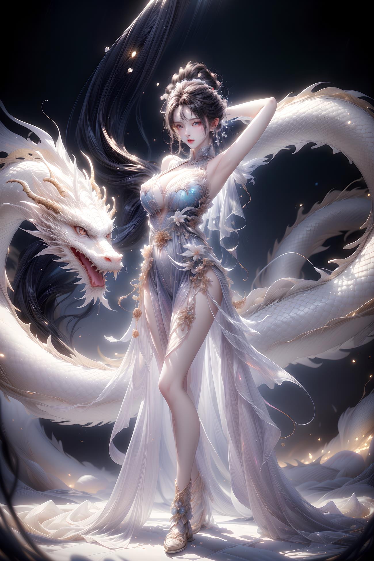 图片[22]-AI绘画 428 白龙和少女[70P] – 速更版-美库