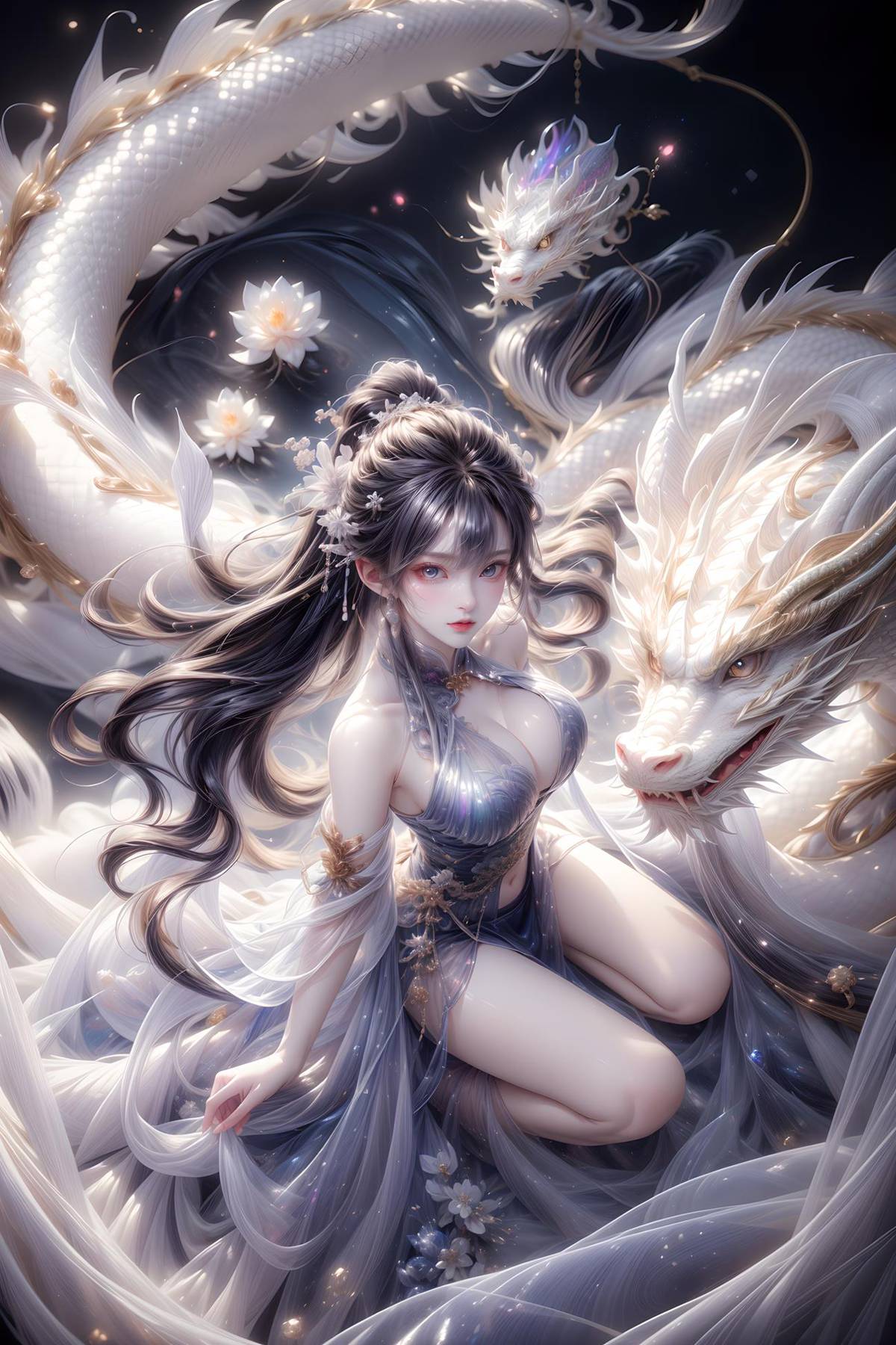 图片[23]-AI绘画 428 白龙和少女[70P] – 速更版-美库