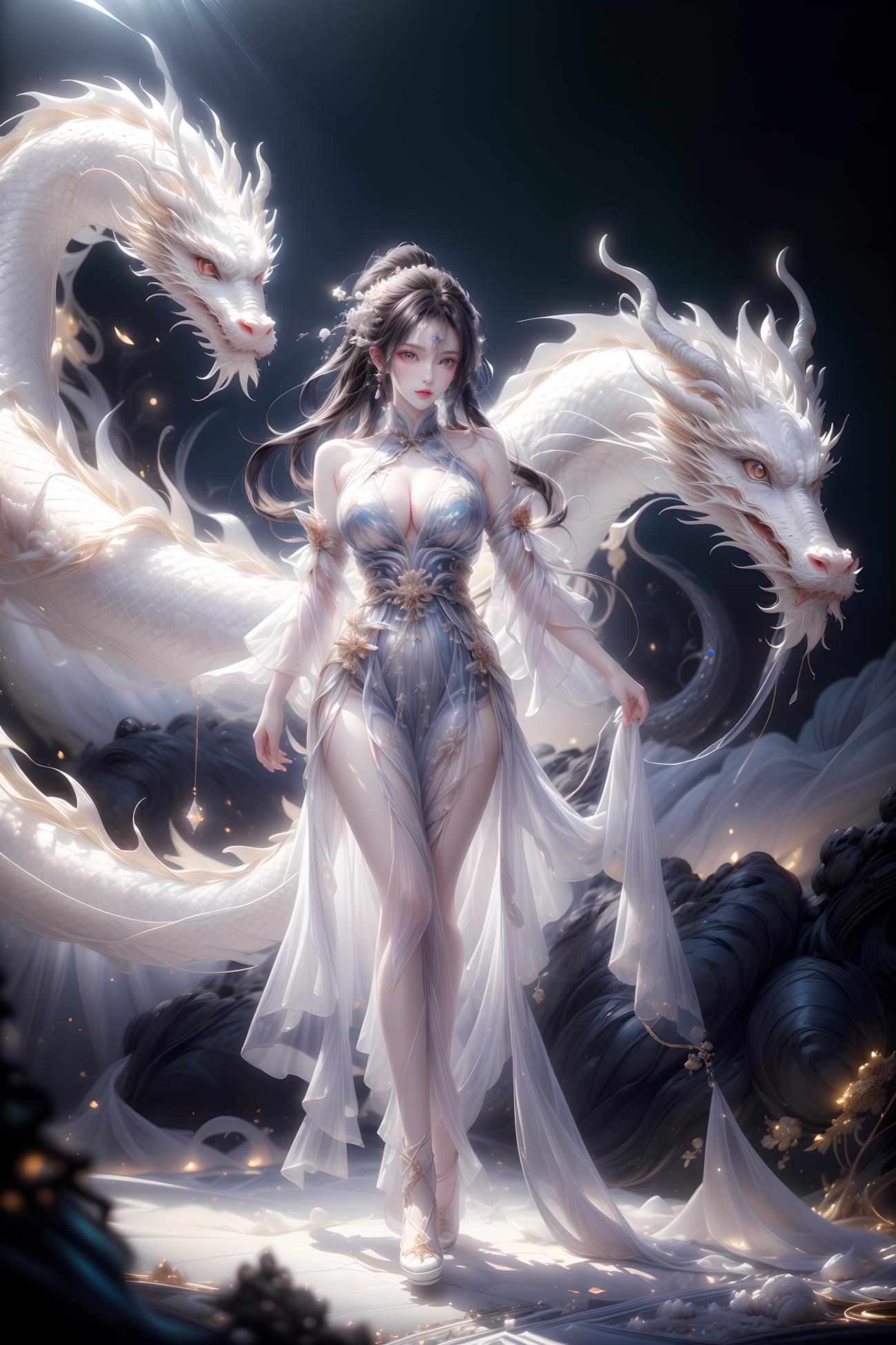 图片[24]-AI绘画 428 白龙和少女[70P] – 速更版-美库