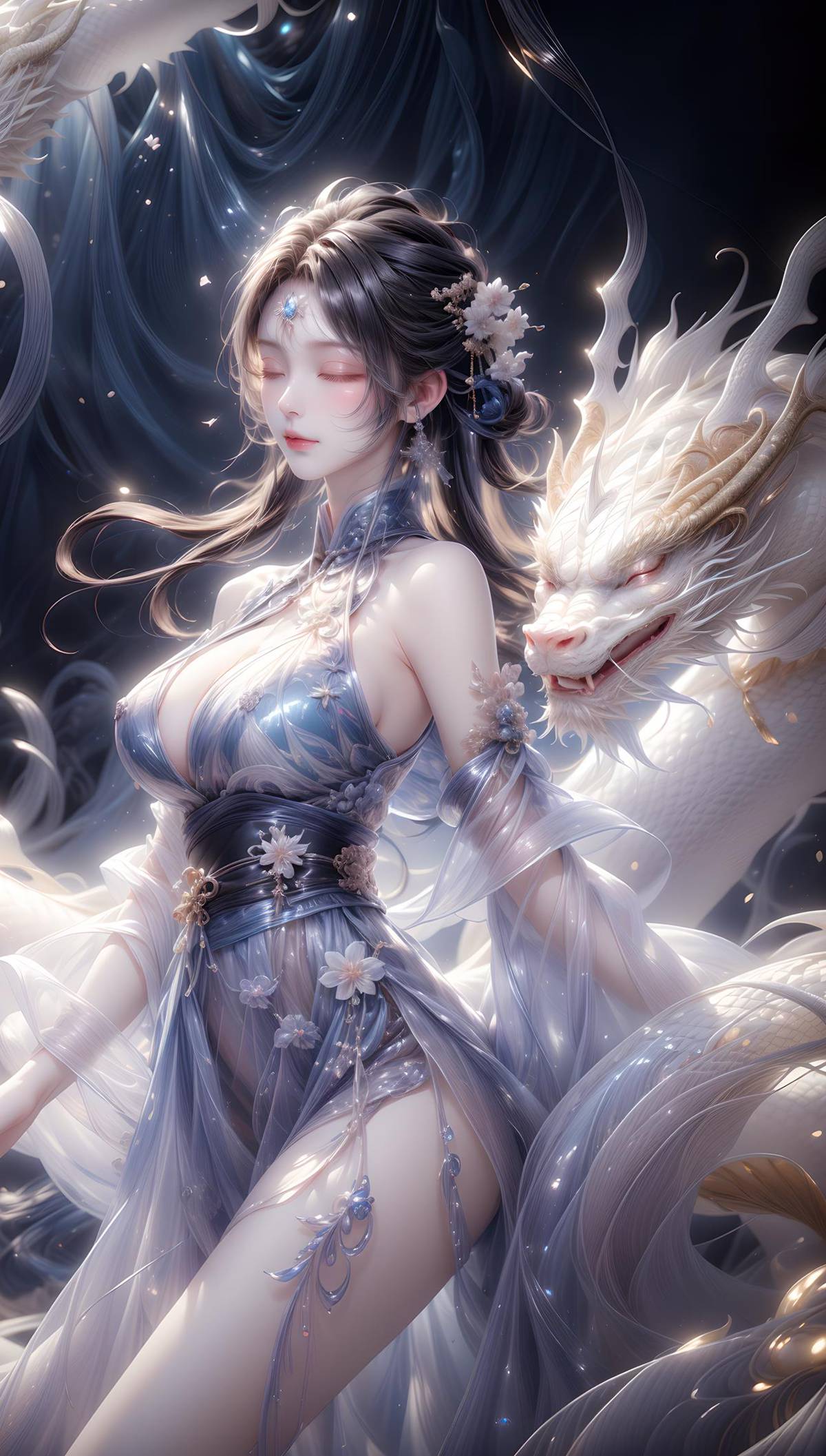 图片[25]-AI绘画 428 白龙和少女[70P] – 速更版-美库