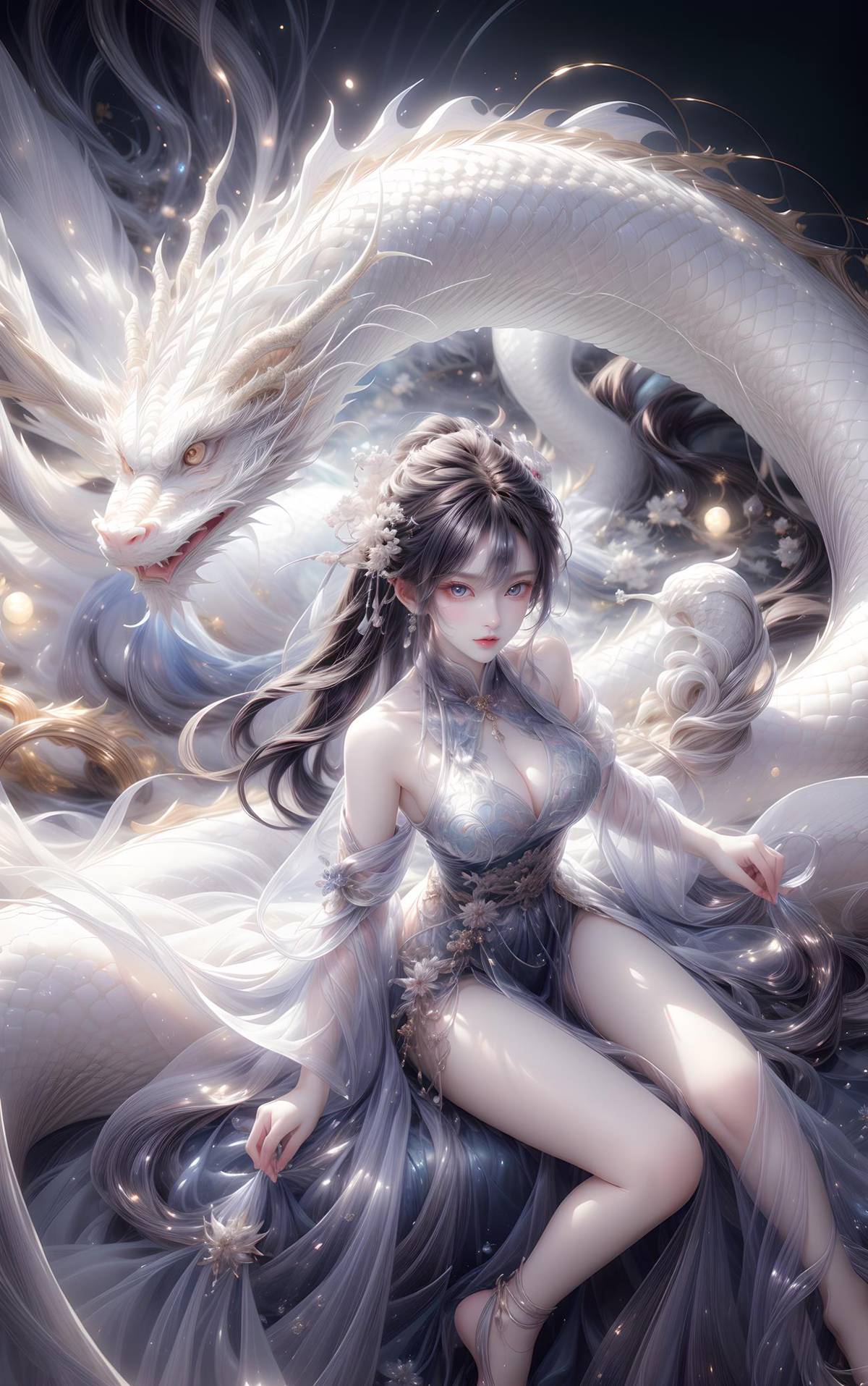 图片[26]-AI绘画 428 白龙和少女[70P] – 速更版-美库