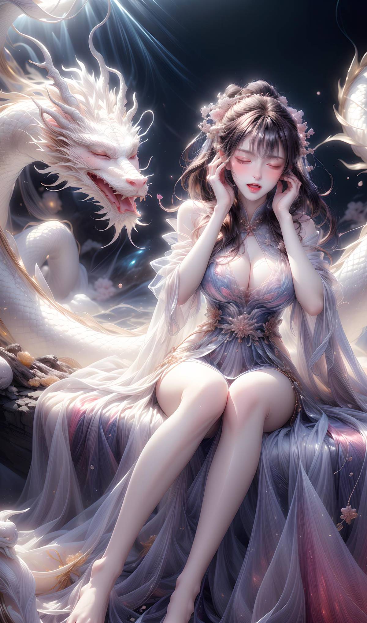 图片[27]-AI绘画 428 白龙和少女[70P] – 速更版-美库