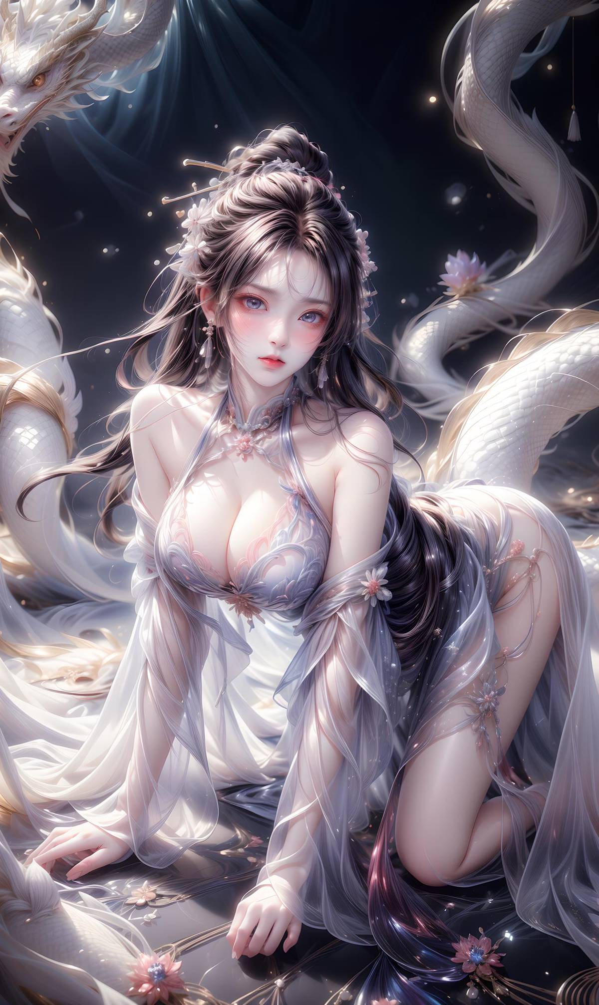 图片[28]-AI绘画 428 白龙和少女[70P] – 速更版-美库