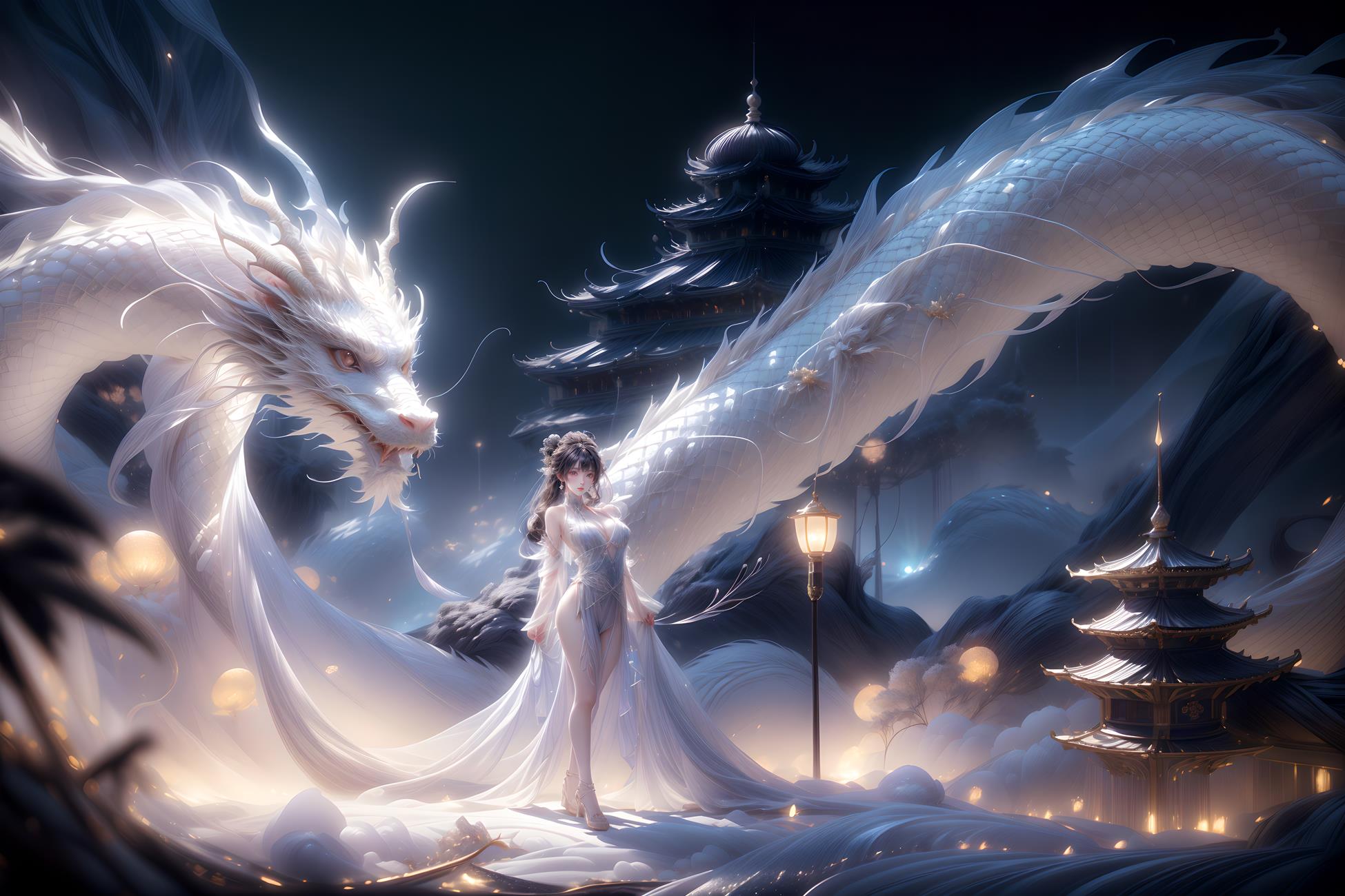 图片[31]-AI绘画 428 白龙和少女[70P] – 速更版-美库