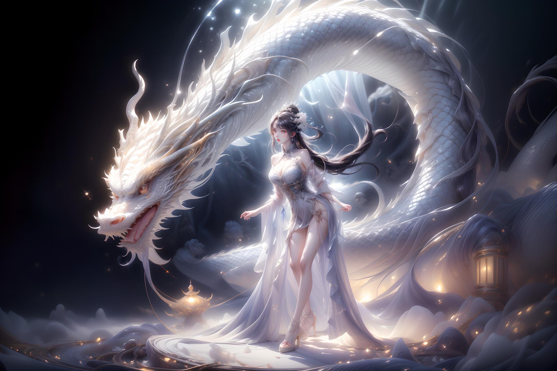 图片[36]-AI绘画 428 白龙和少女[70P] – 速更版-美库