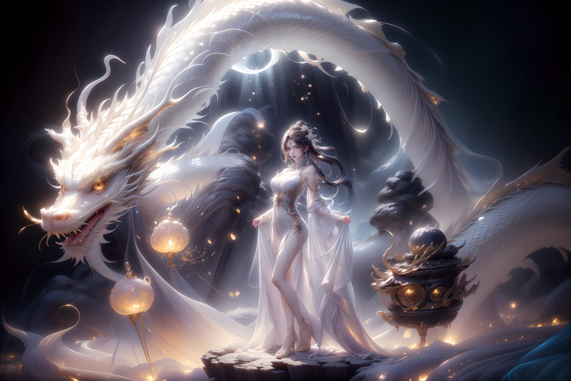 图片[38]-AI绘画 428 白龙和少女[70P] – 速更版-美库