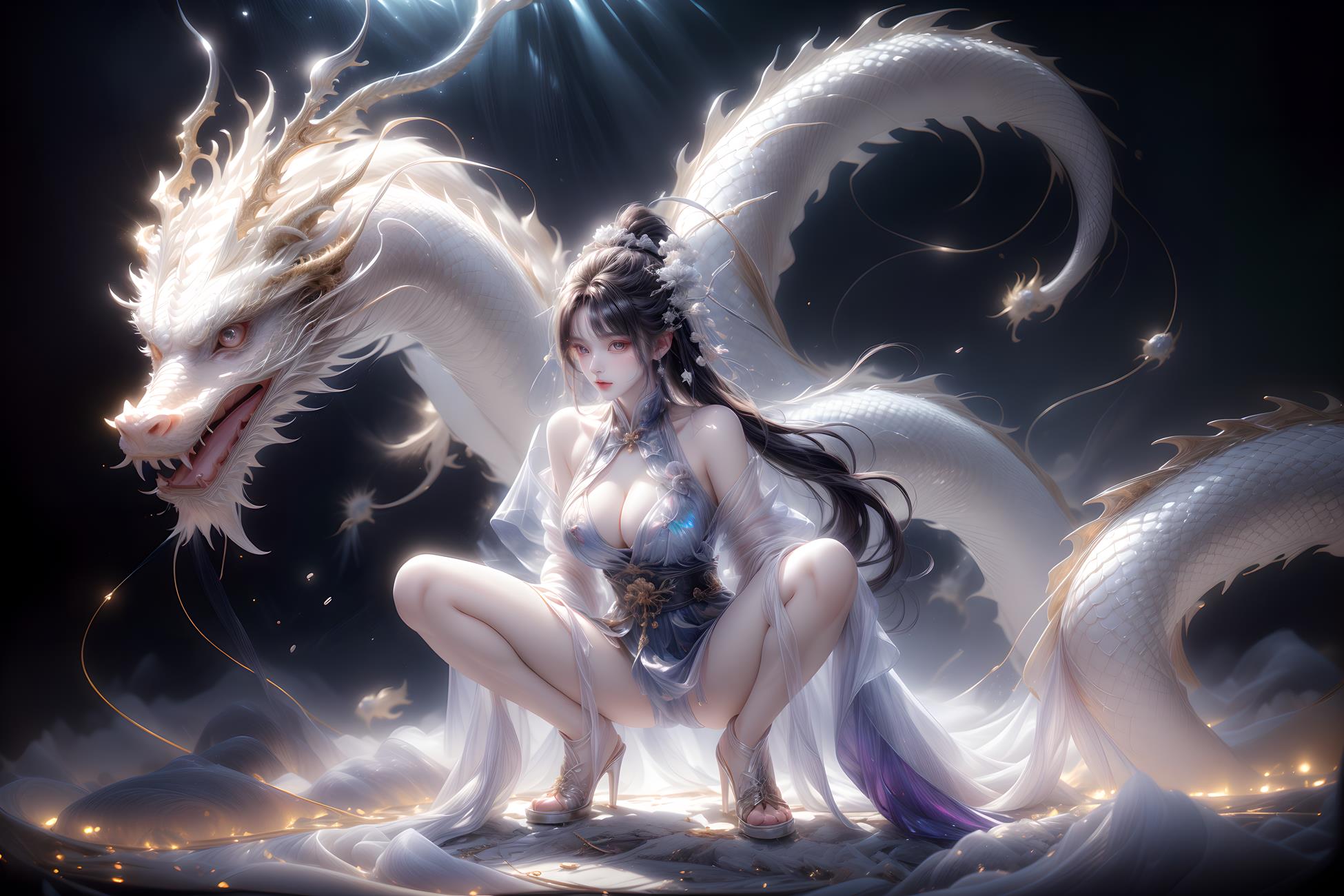 图片[39]-AI绘画 428 白龙和少女[70P] – 速更版-美库