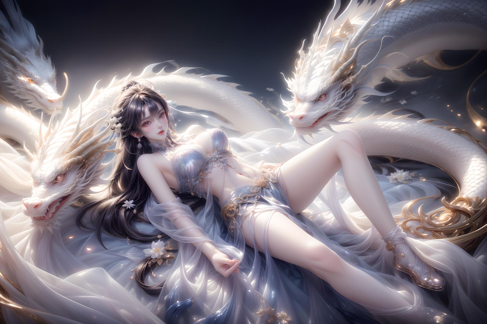 图片[41]-AI绘画 428 白龙和少女[70P] – 速更版-美库