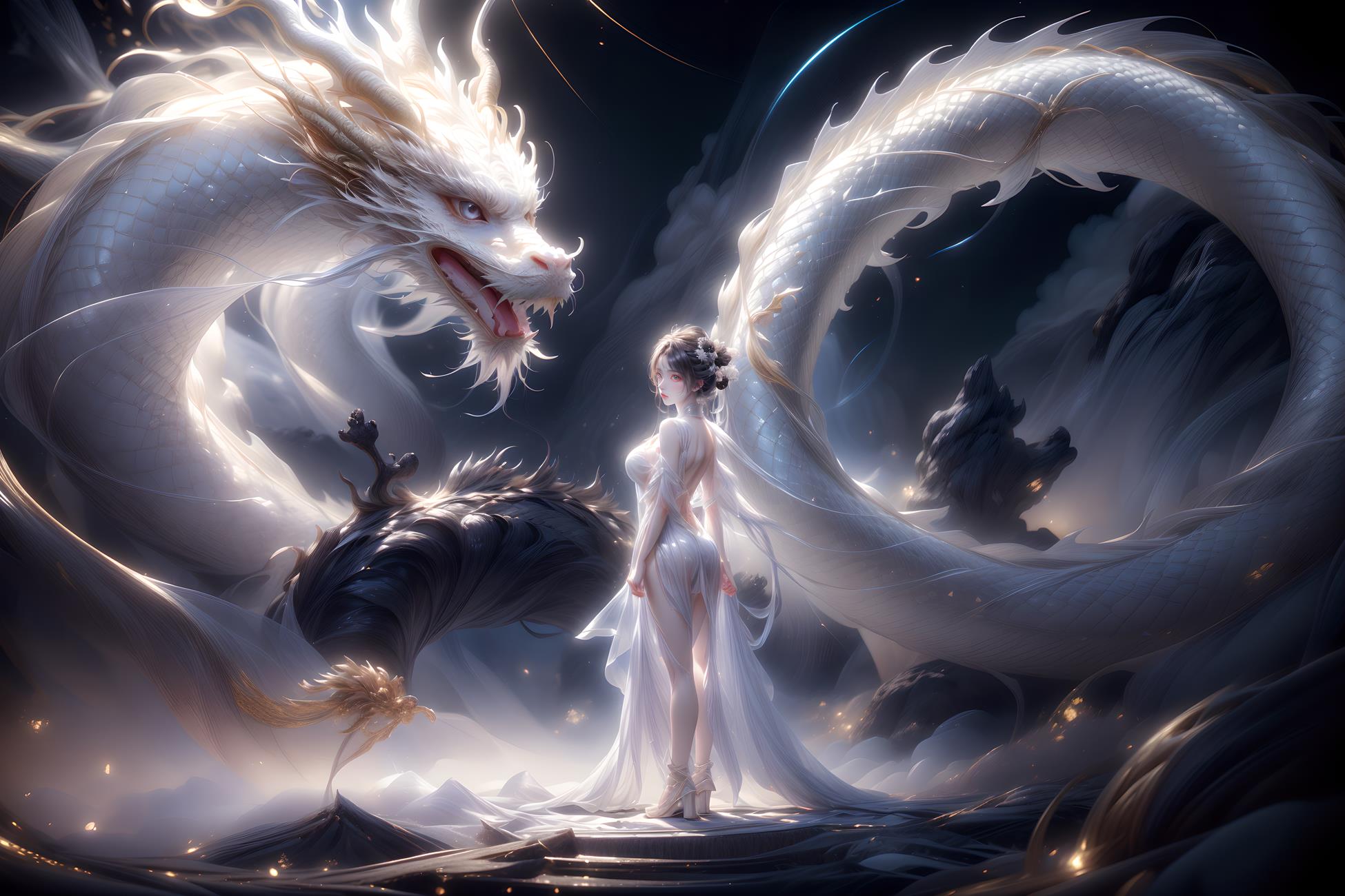 图片[42]-AI绘画 428 白龙和少女[70P] – 速更版-美库