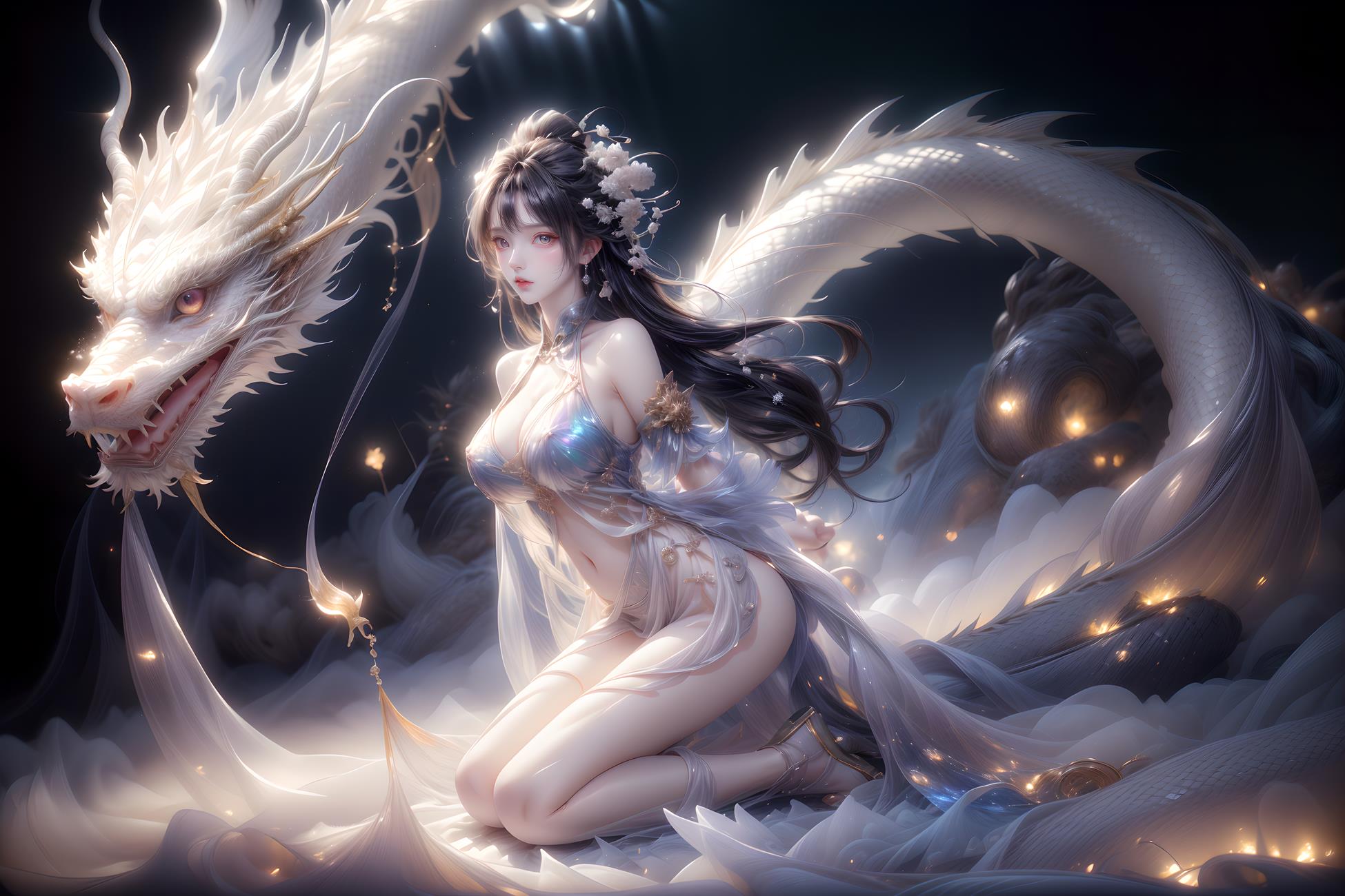 图片[45]-AI绘画 428 白龙和少女[70P] – 速更版-美库