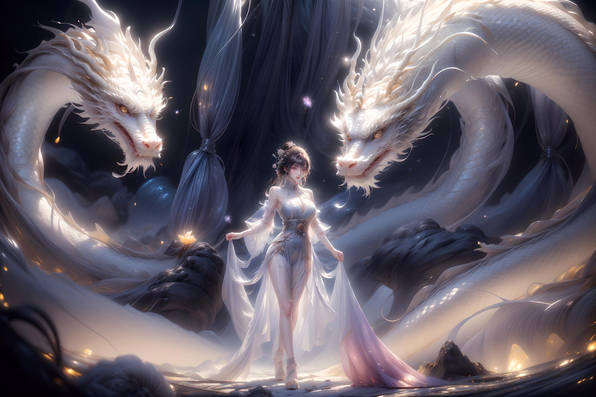 图片[47]-AI绘画 428 白龙和少女[70P] – 速更版-美库