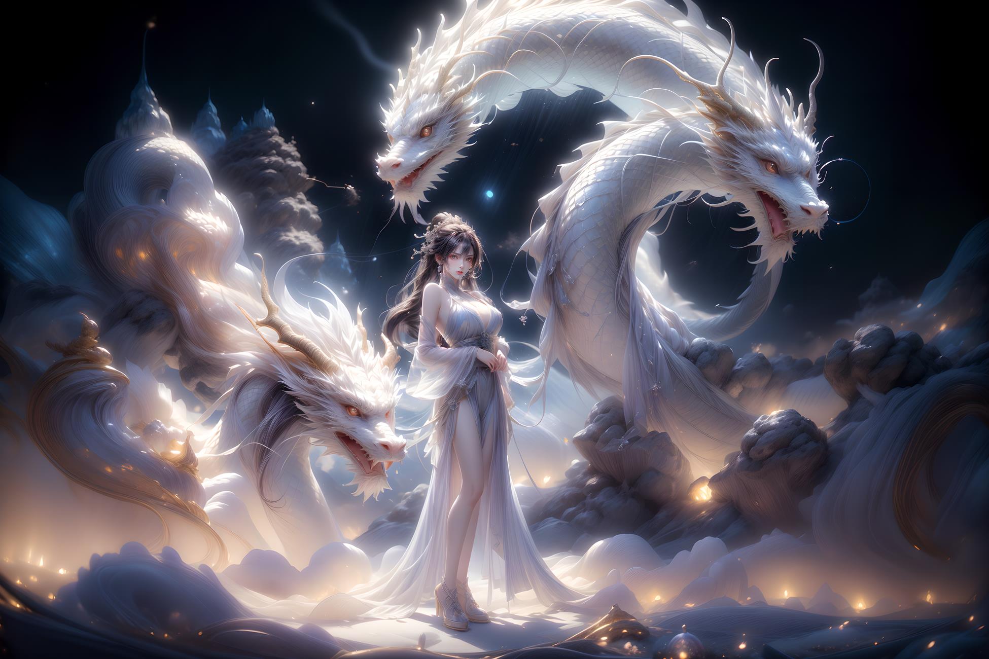 图片[51]-AI绘画 428 白龙和少女[70P] – 速更版-美库