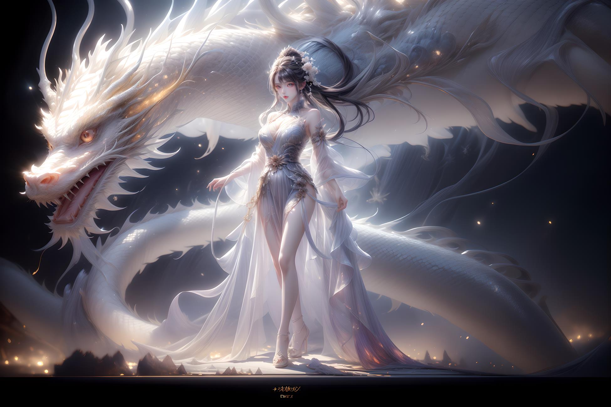 图片[52]-AI绘画 428 白龙和少女[70P] – 速更版-美库