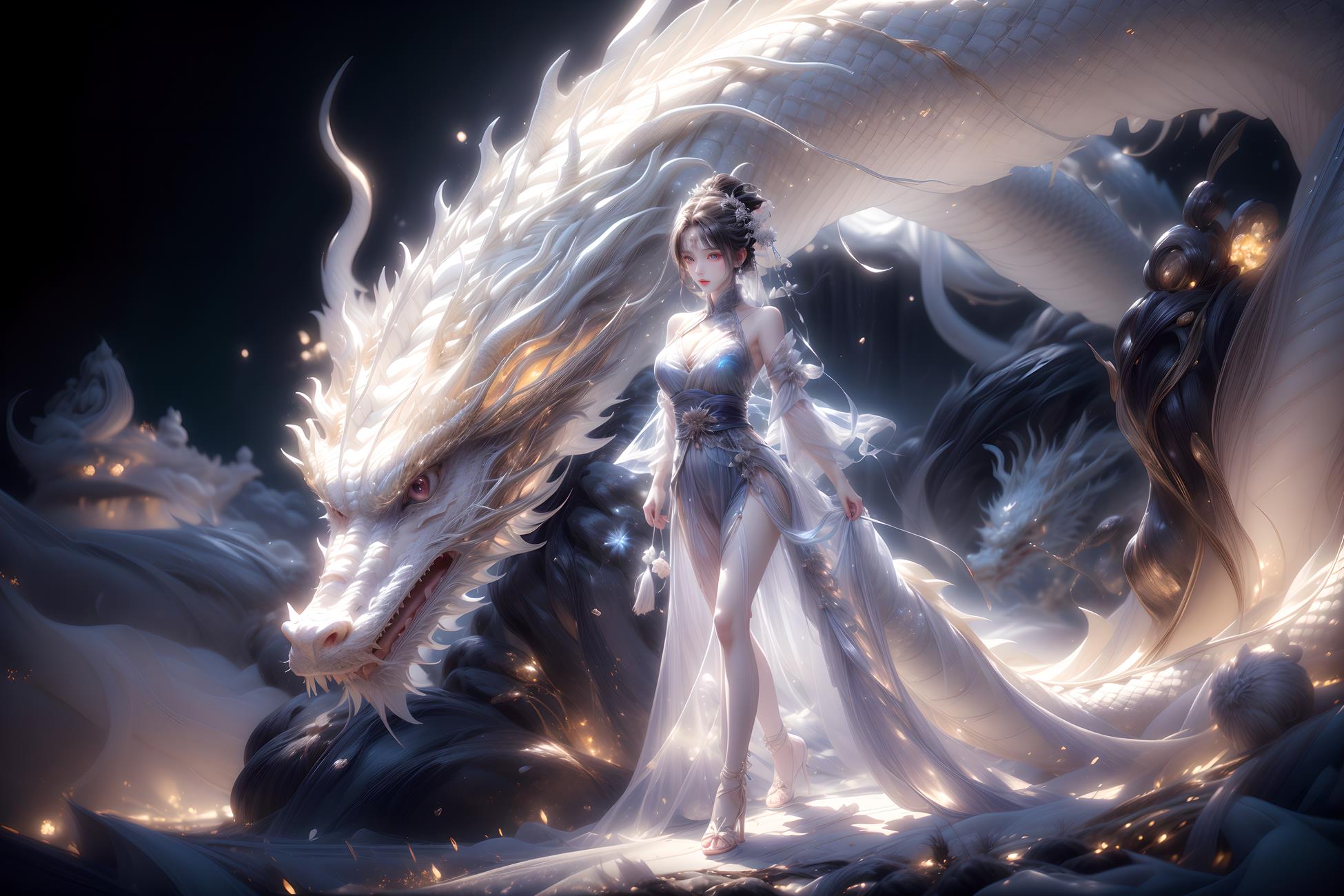 图片[54]-AI绘画 428 白龙和少女[70P] – 速更版-美库