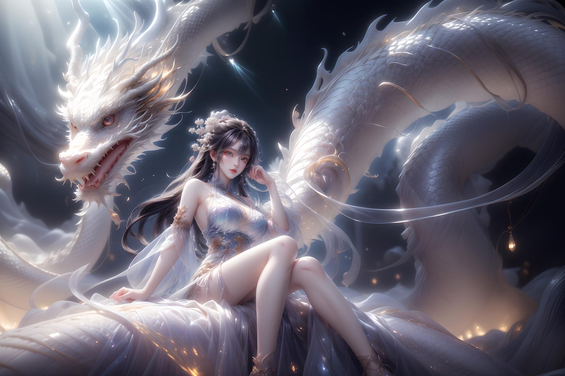 图片[57]-AI绘画 428 白龙和少女[70P] – 速更版-美库