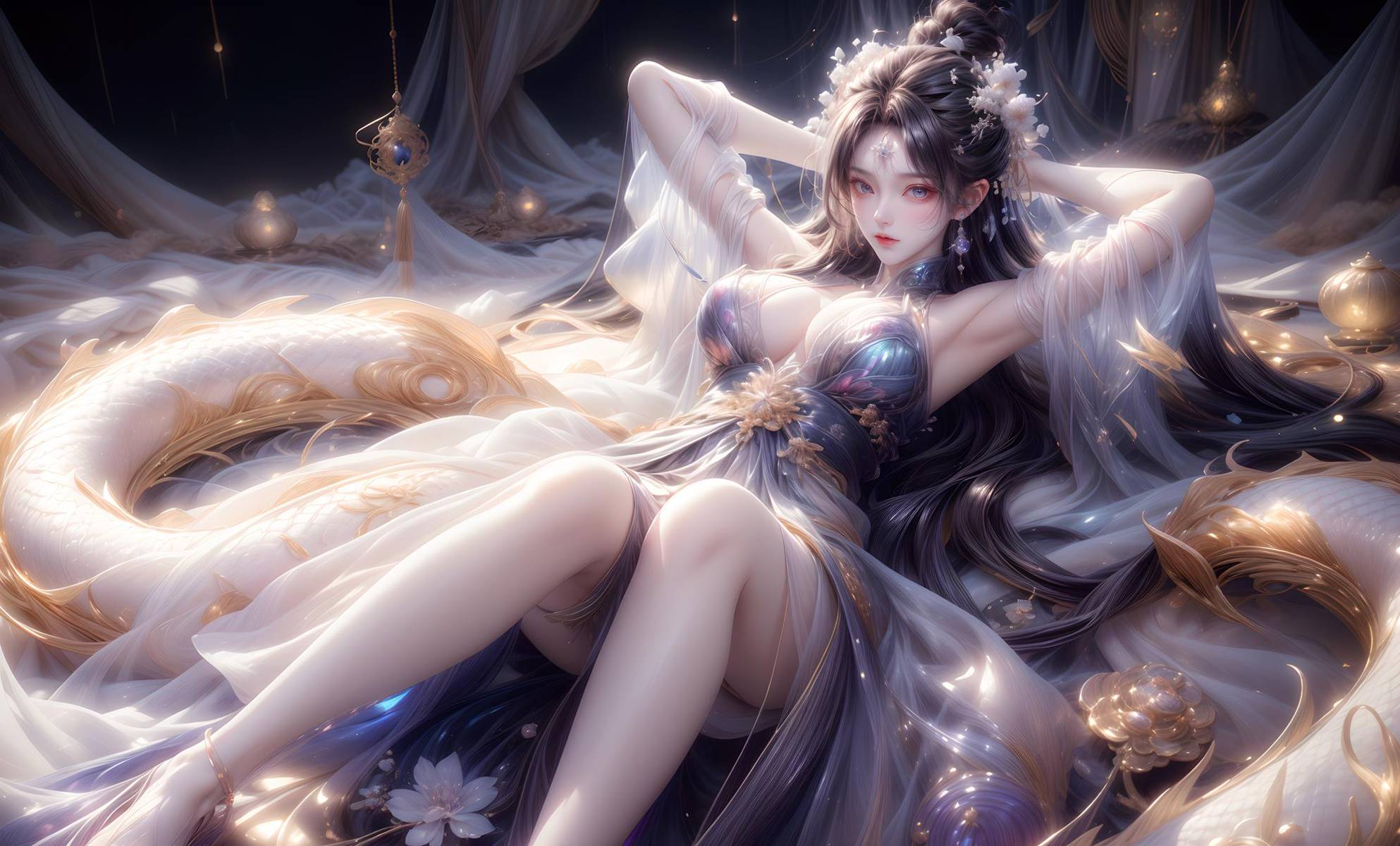 图片[58]-AI绘画 428 白龙和少女[70P] – 速更版-美库