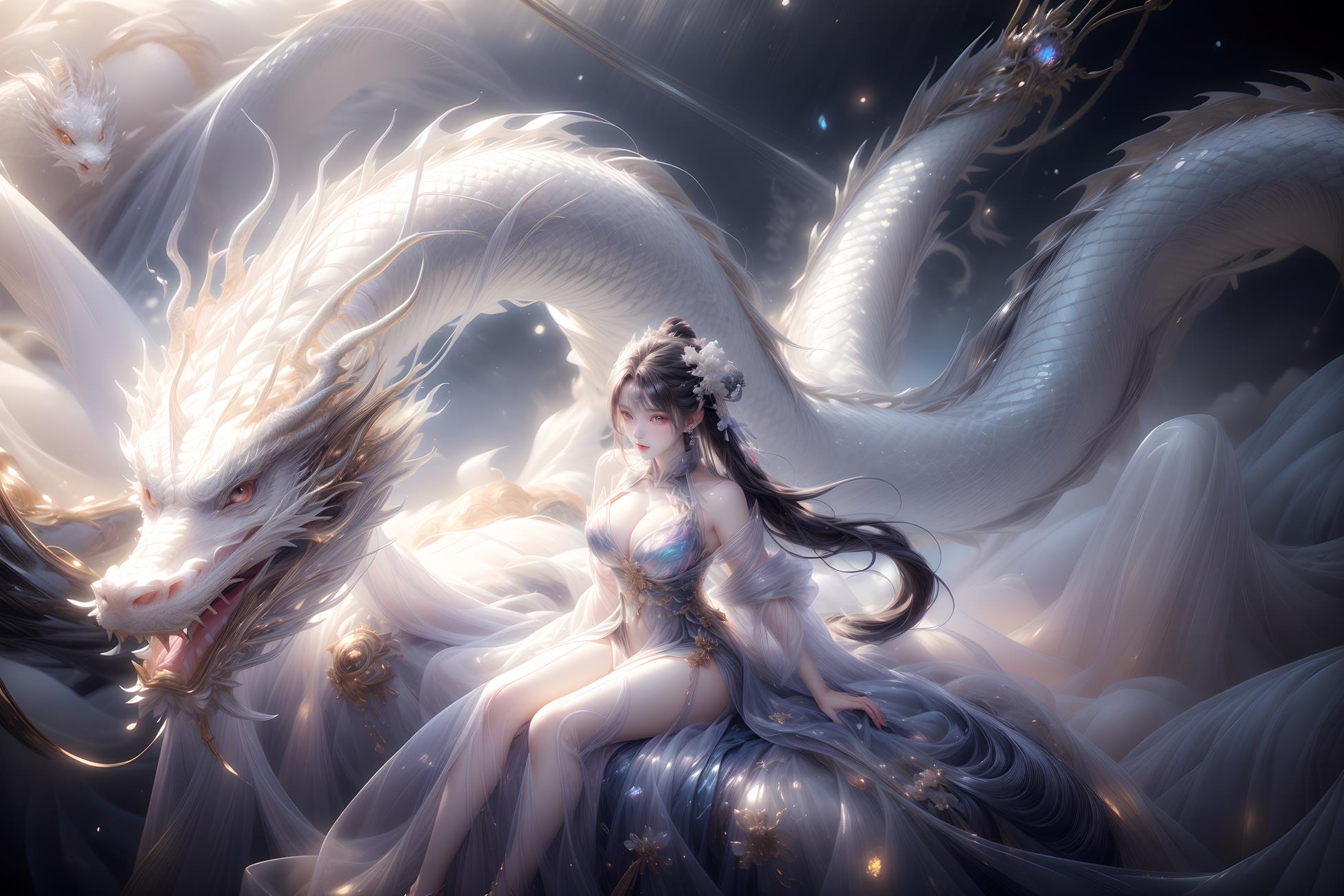 图片[60]-AI绘画 428 白龙和少女[70P] – 速更版-美库