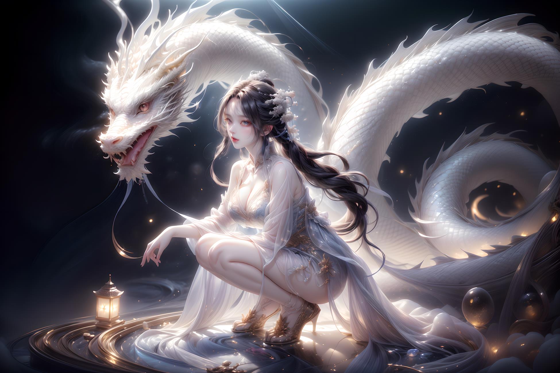 图片[62]-AI绘画 428 白龙和少女[70P] – 速更版-美库