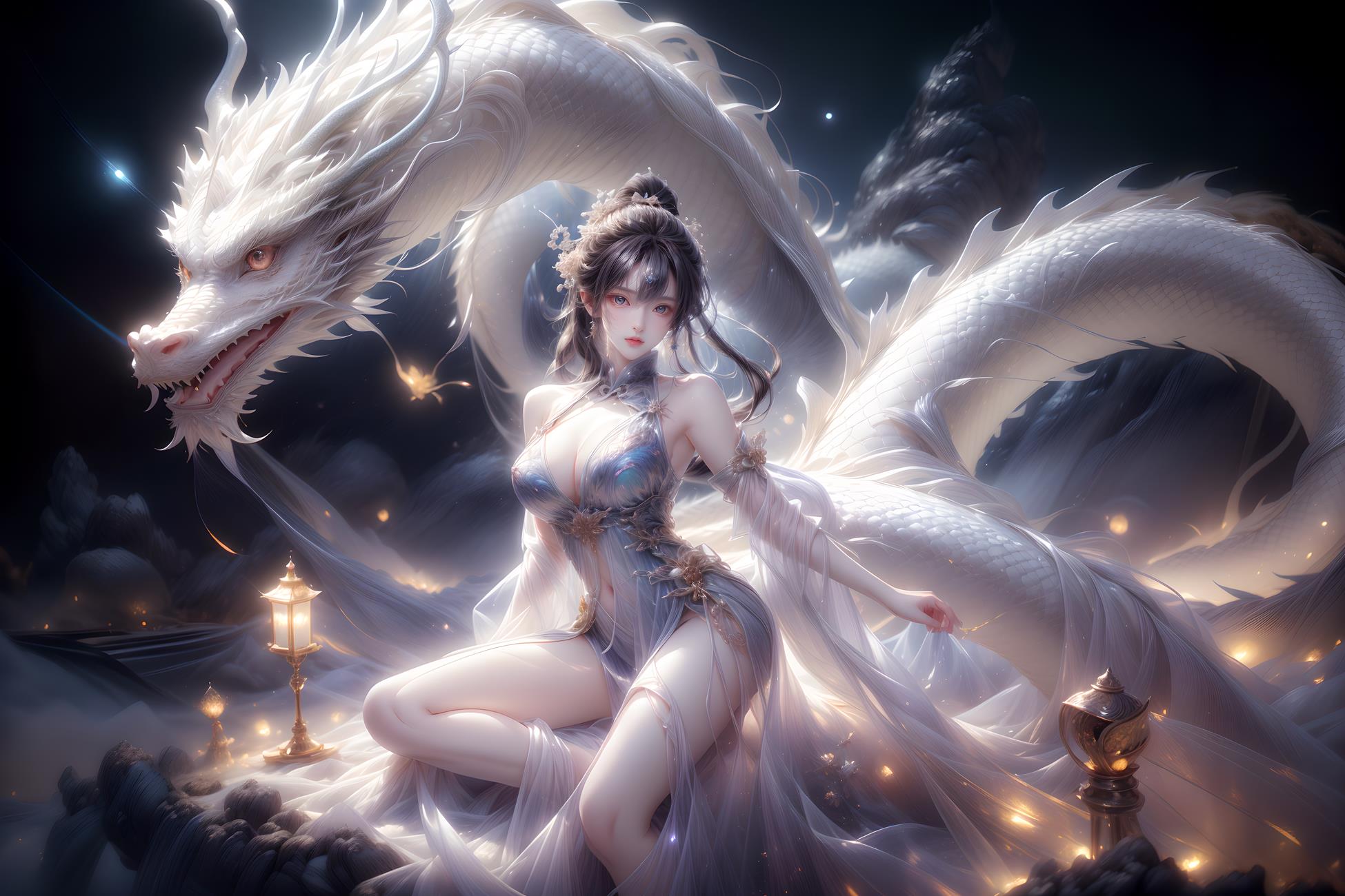 图片[64]-AI绘画 428 白龙和少女[70P] – 速更版-美库