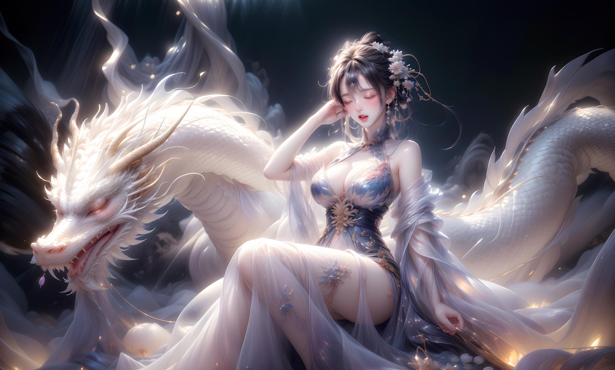 图片[69]-AI绘画 428 白龙和少女[70P] – 速更版-美库