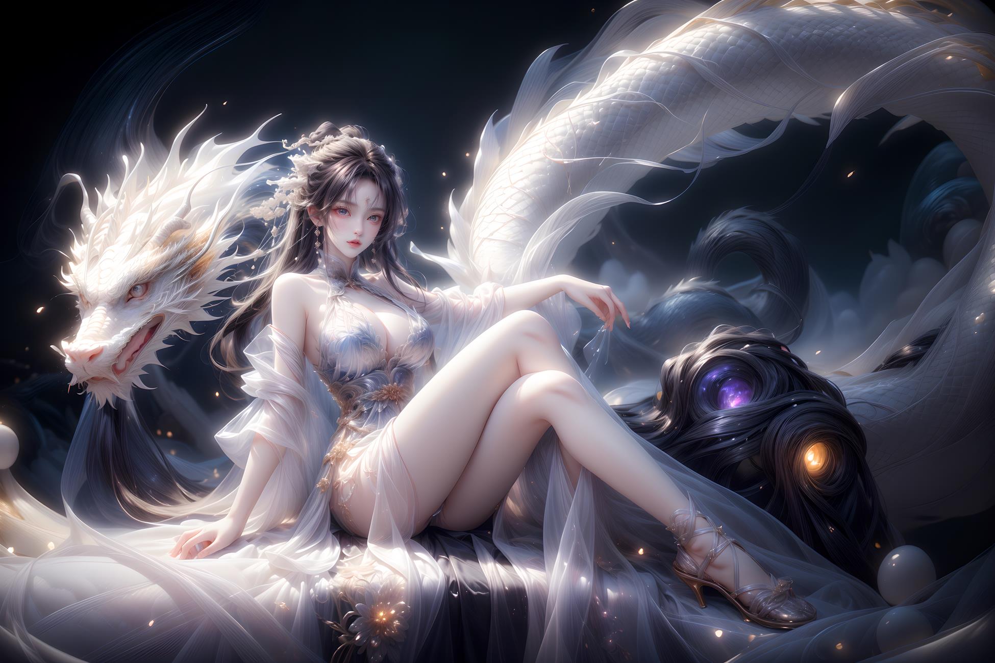 图片[71]-AI绘画 428 白龙和少女[70P] – 速更版-美库