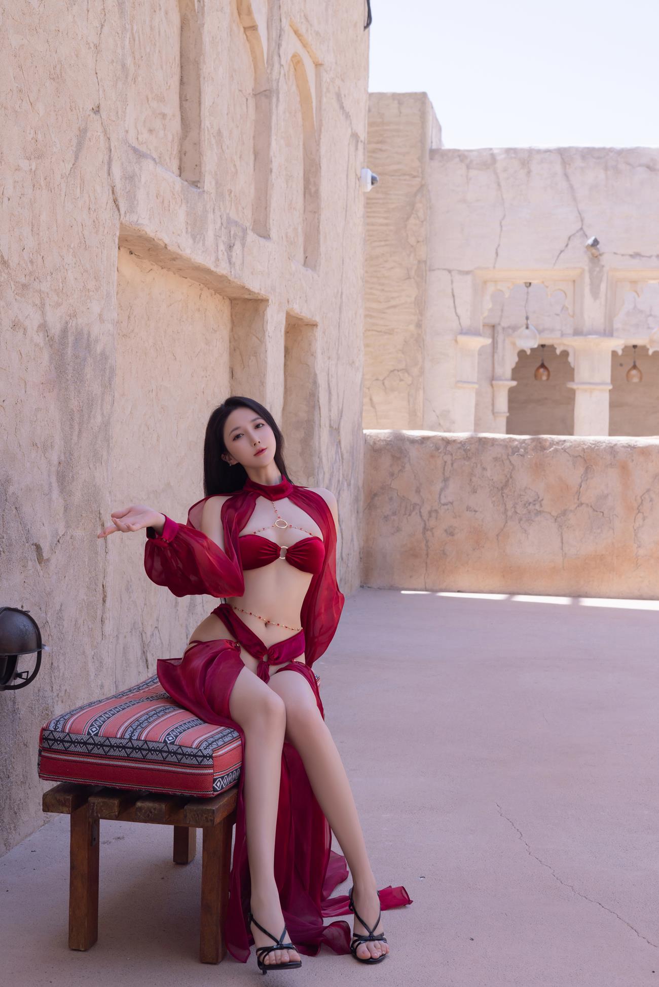 图片[28]-秀人名模鱼子酱Fish《惊红之舞》写真[35P] – 速更版-美库