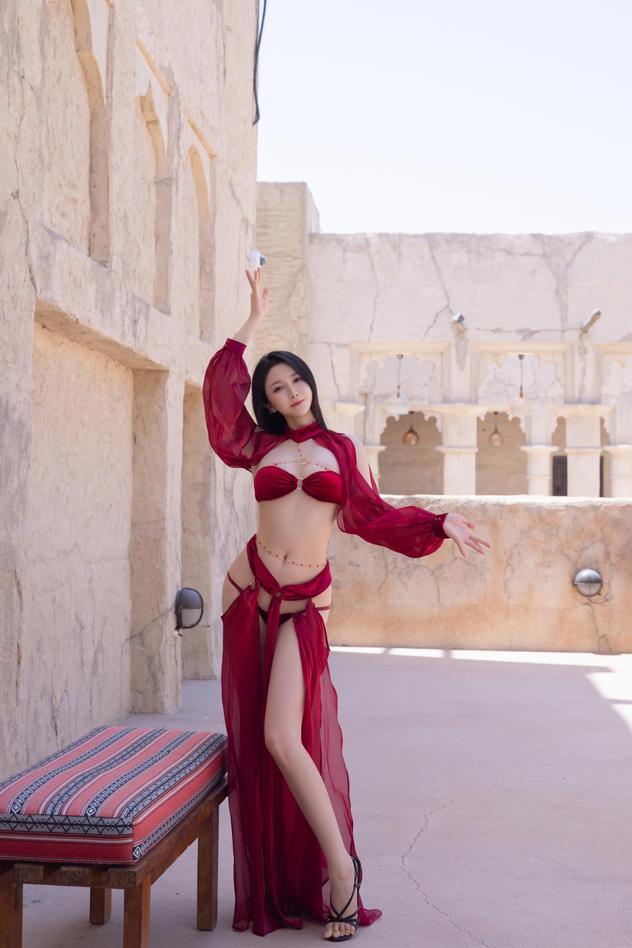 图片[30]-秀人名模鱼子酱Fish《惊红之舞》写真[35P] – 速更版-美库