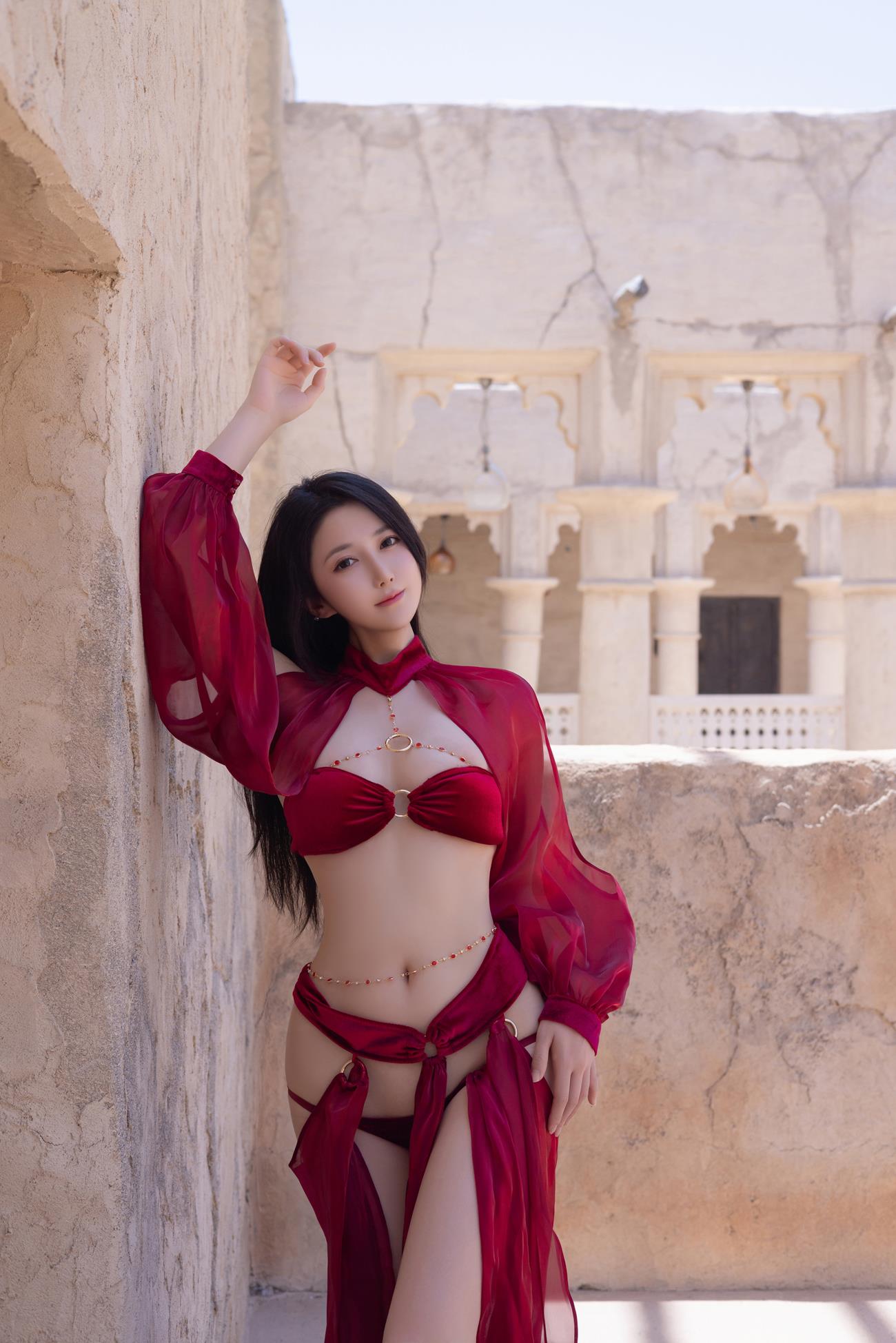 图片[34]-秀人名模鱼子酱Fish《惊红之舞》写真[35P] – 速更版-美库