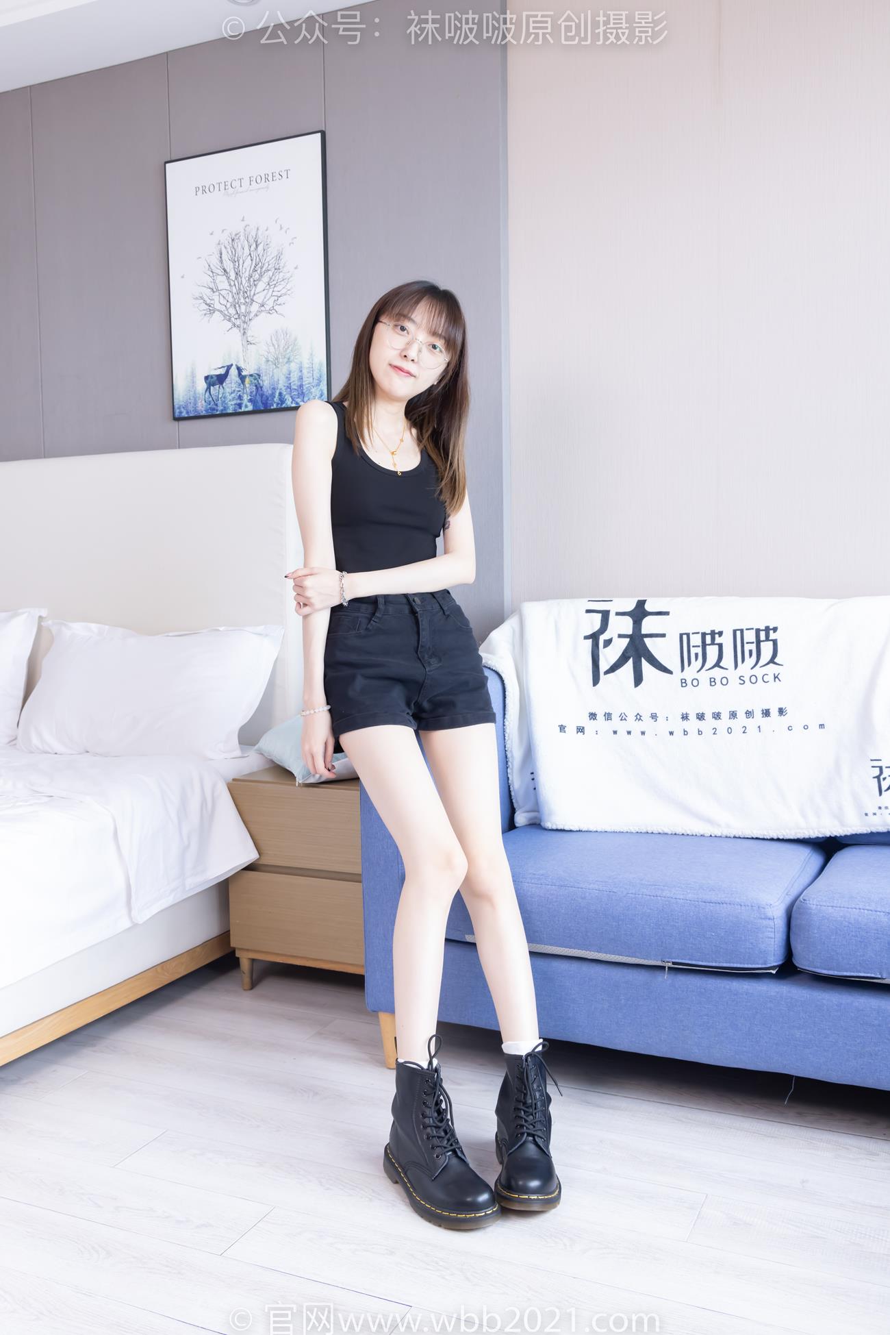 图片[64]-[BoBoSocks袜啵啵]NO.445 稚予 长靴、马丁短靴、黑丝、白棉袜[106P] – 速更版-美库