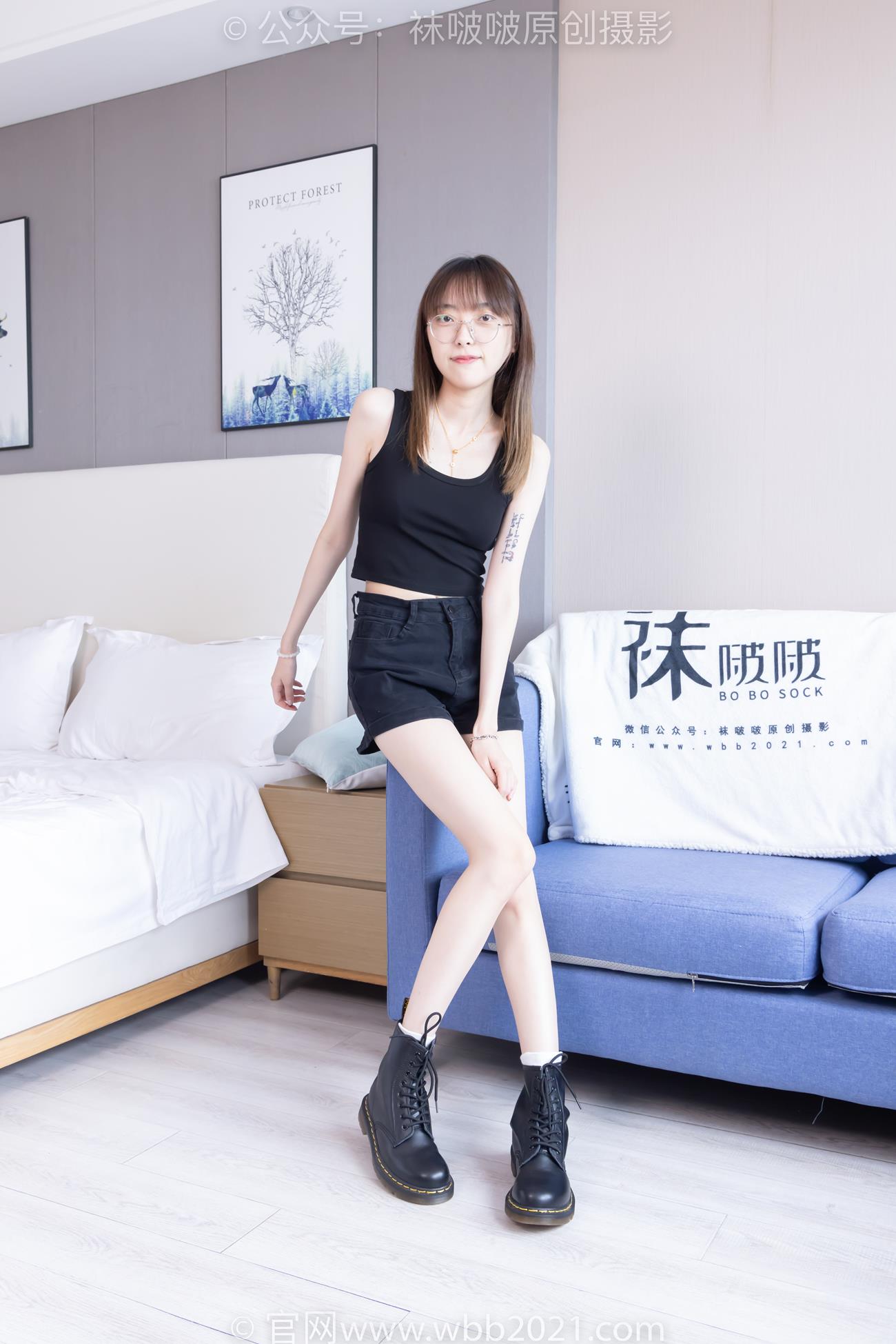 图片[66]-[BoBoSocks袜啵啵]NO.445 稚予 长靴、马丁短靴、黑丝、白棉袜[106P] – 速更版-美库