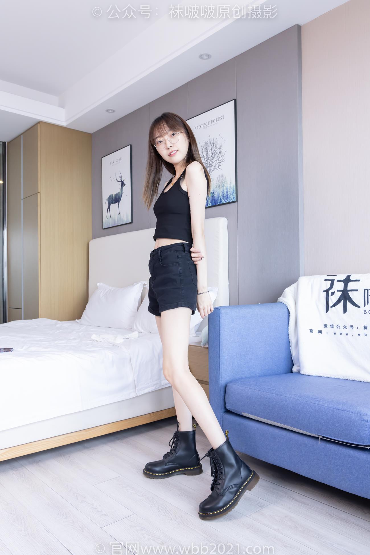 图片[71]-[BoBoSocks袜啵啵]NO.445 稚予 长靴、马丁短靴、黑丝、白棉袜[106P] – 速更版-美库