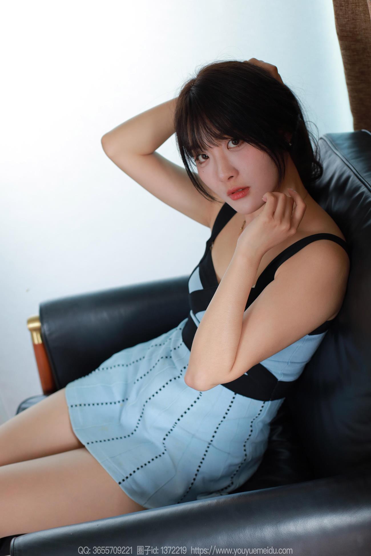 图片[21]-[IESS异思趣向] 2024.11.13 丝享家1897：婉萍《黑带蓝裙》[88P] – 速更版-美库